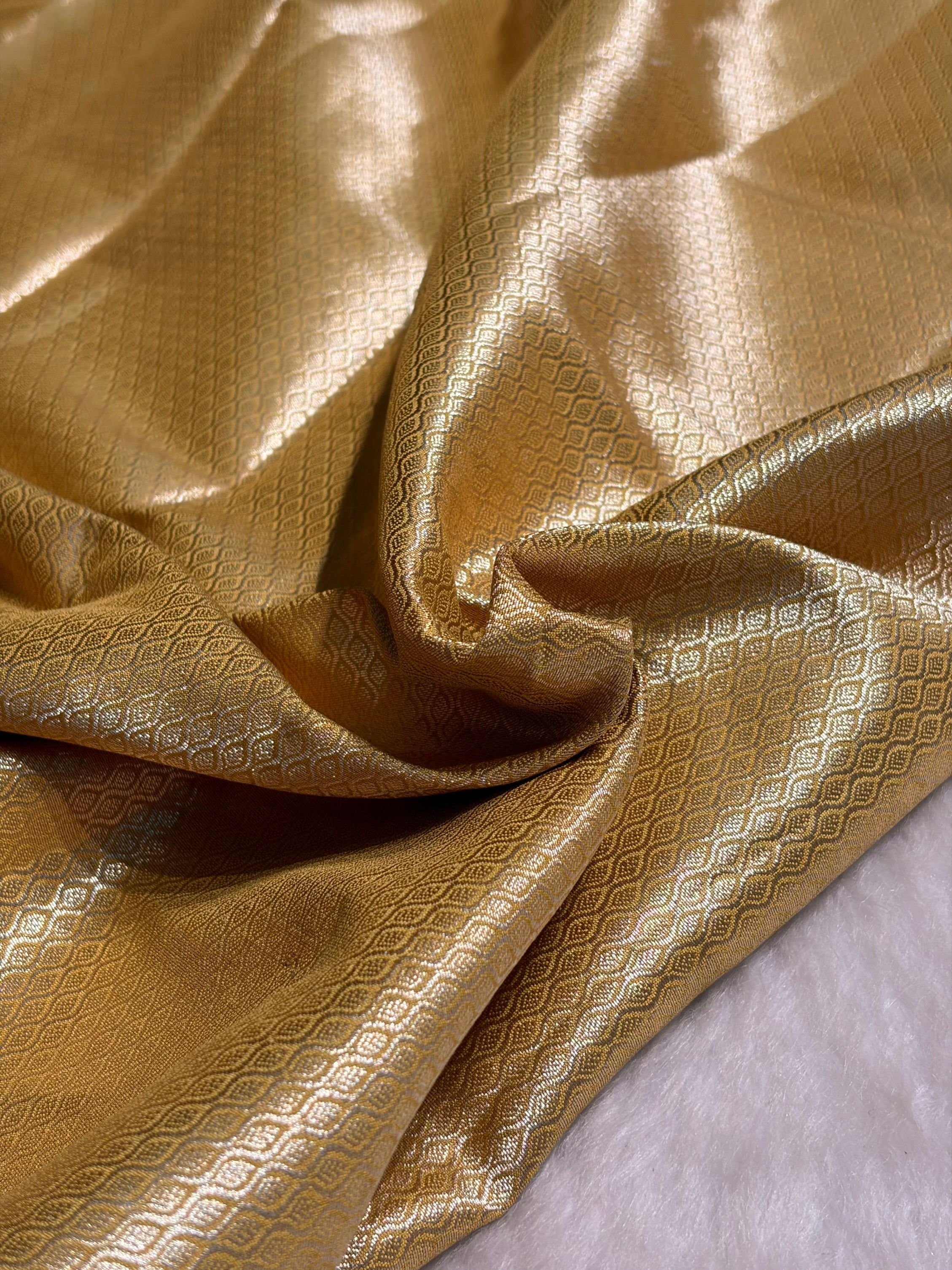 Minakari Dusty Mustard Shades Pure Chiniya Silk CH-02