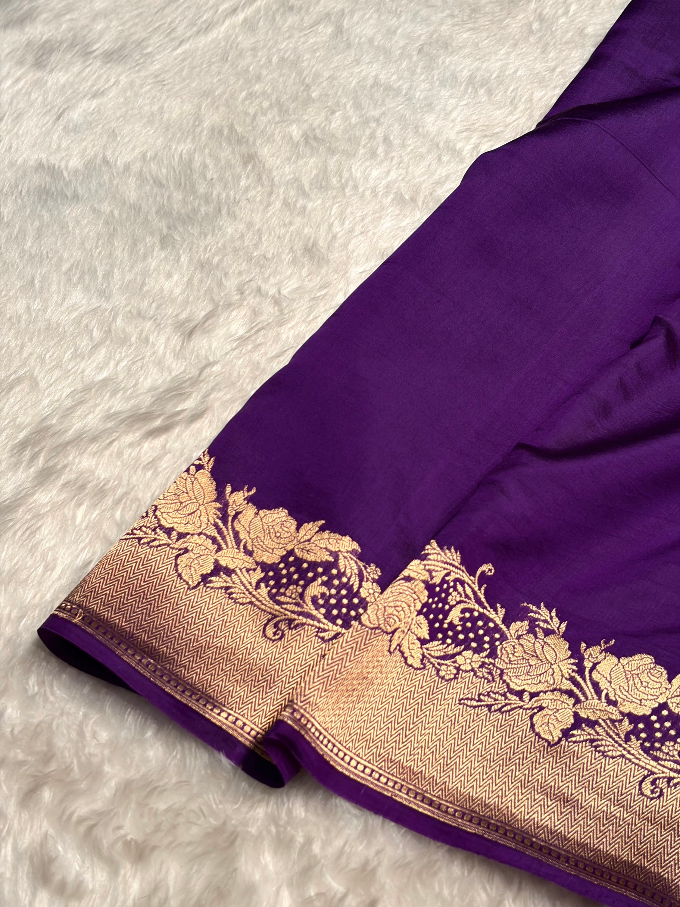 Purple Shades Handwoven Pure Raw Mango Silk RM-55