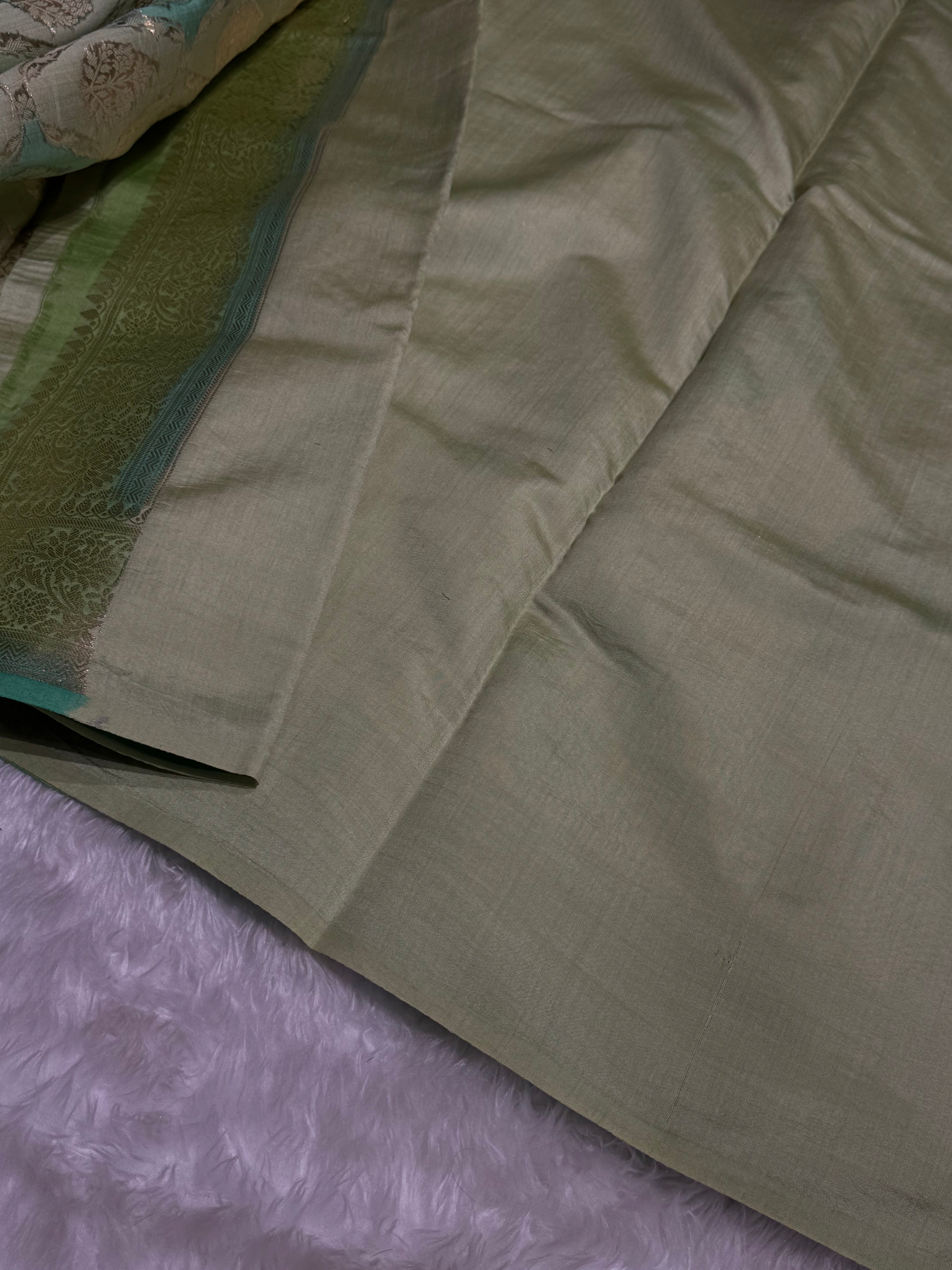 Rangkart Pista Shades Pure Chiniya Silk