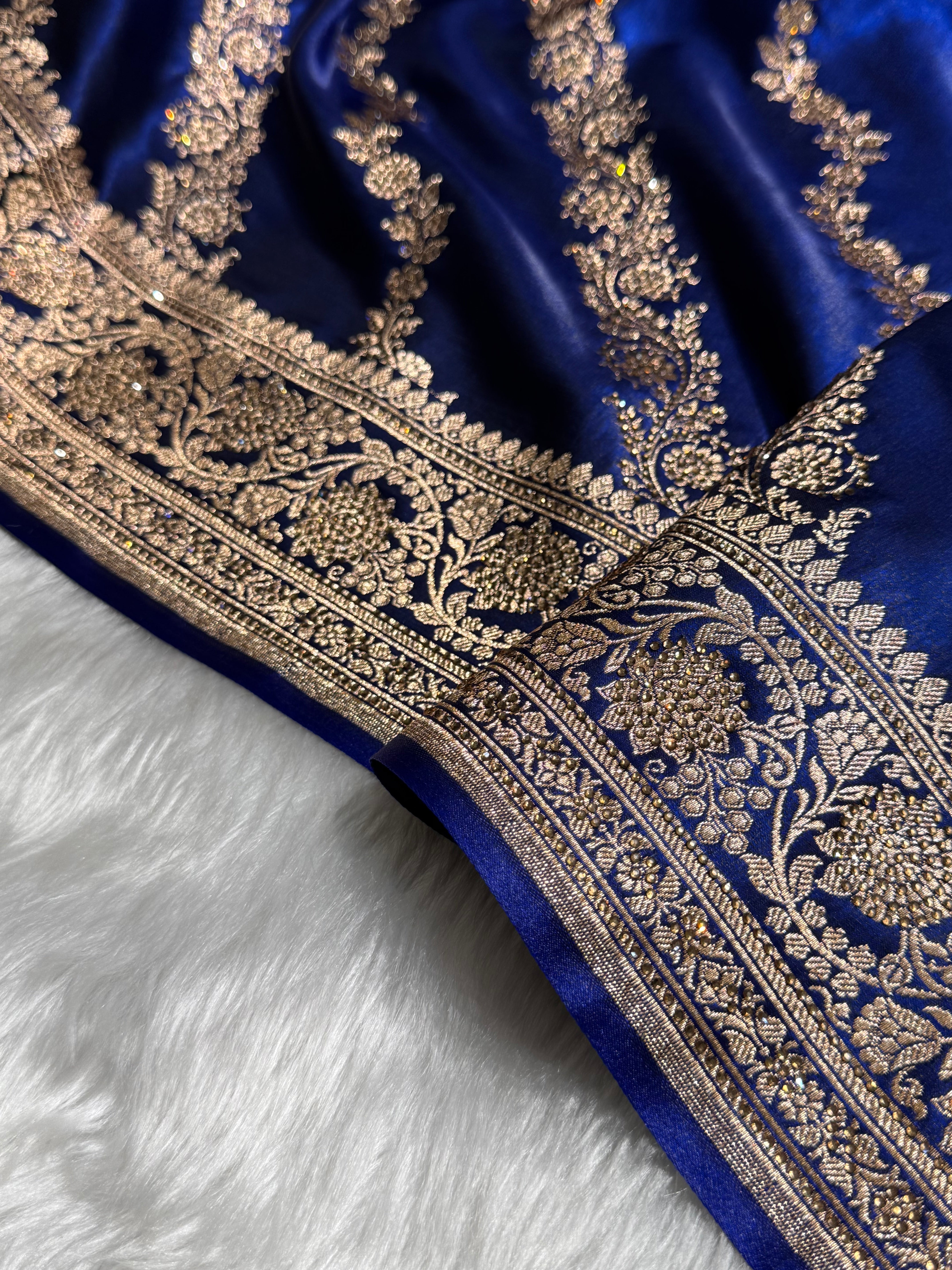 Bridal Royal Blue Cross with Swarovski Stone Work BSS-10