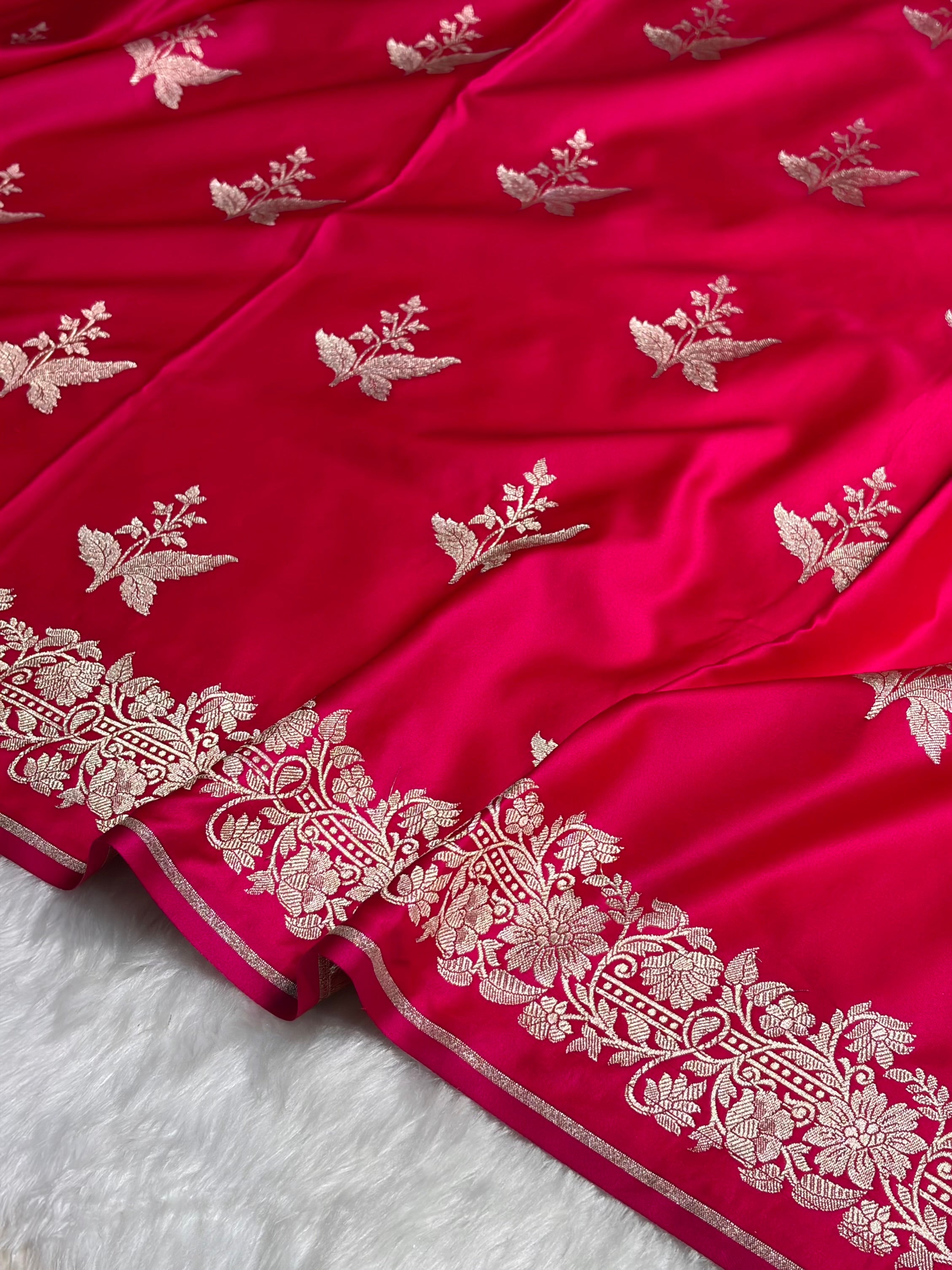 Rani Cross Shades Floral Boota Mashru Silk Saree MSM-67