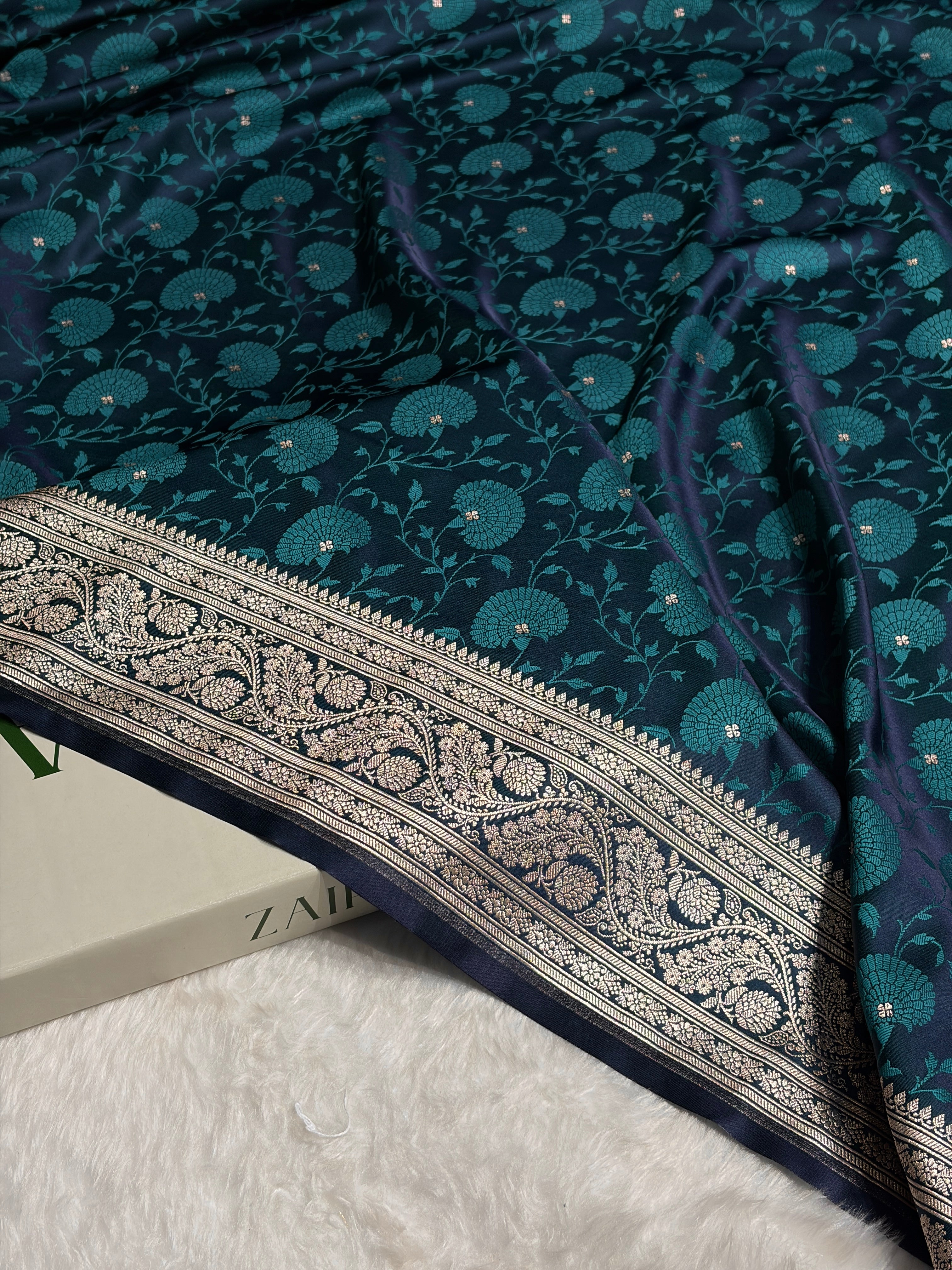 Rama Shades Tanchoi Motif Mashru Silk Saree MST-11