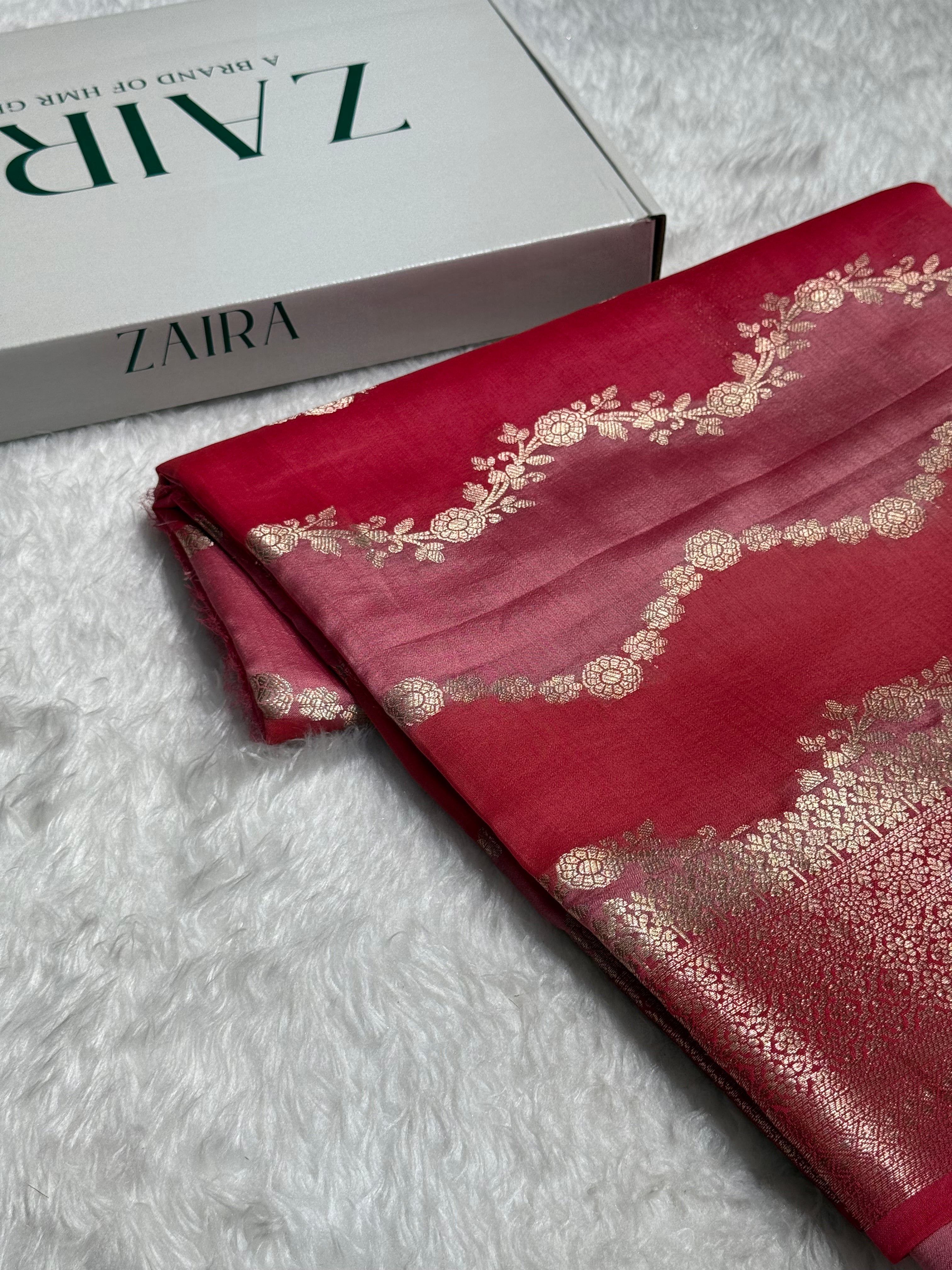 Rangkart Baby Pink Shades Pure Chiniya Silk