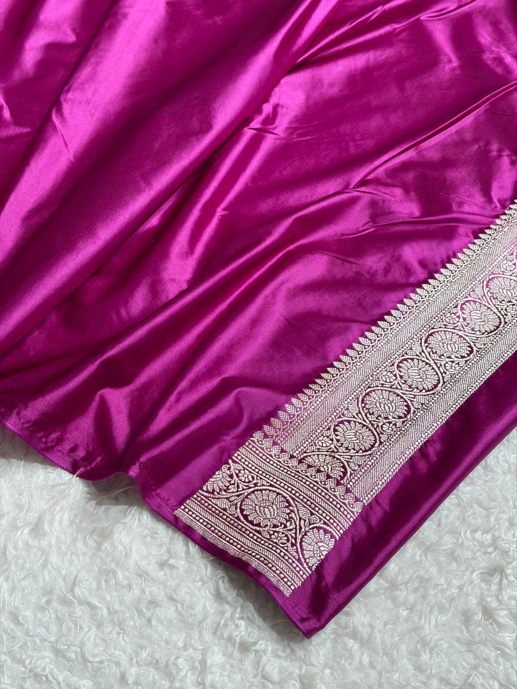 Wine Banarasi Cross Mashru Silk Saree MCS01