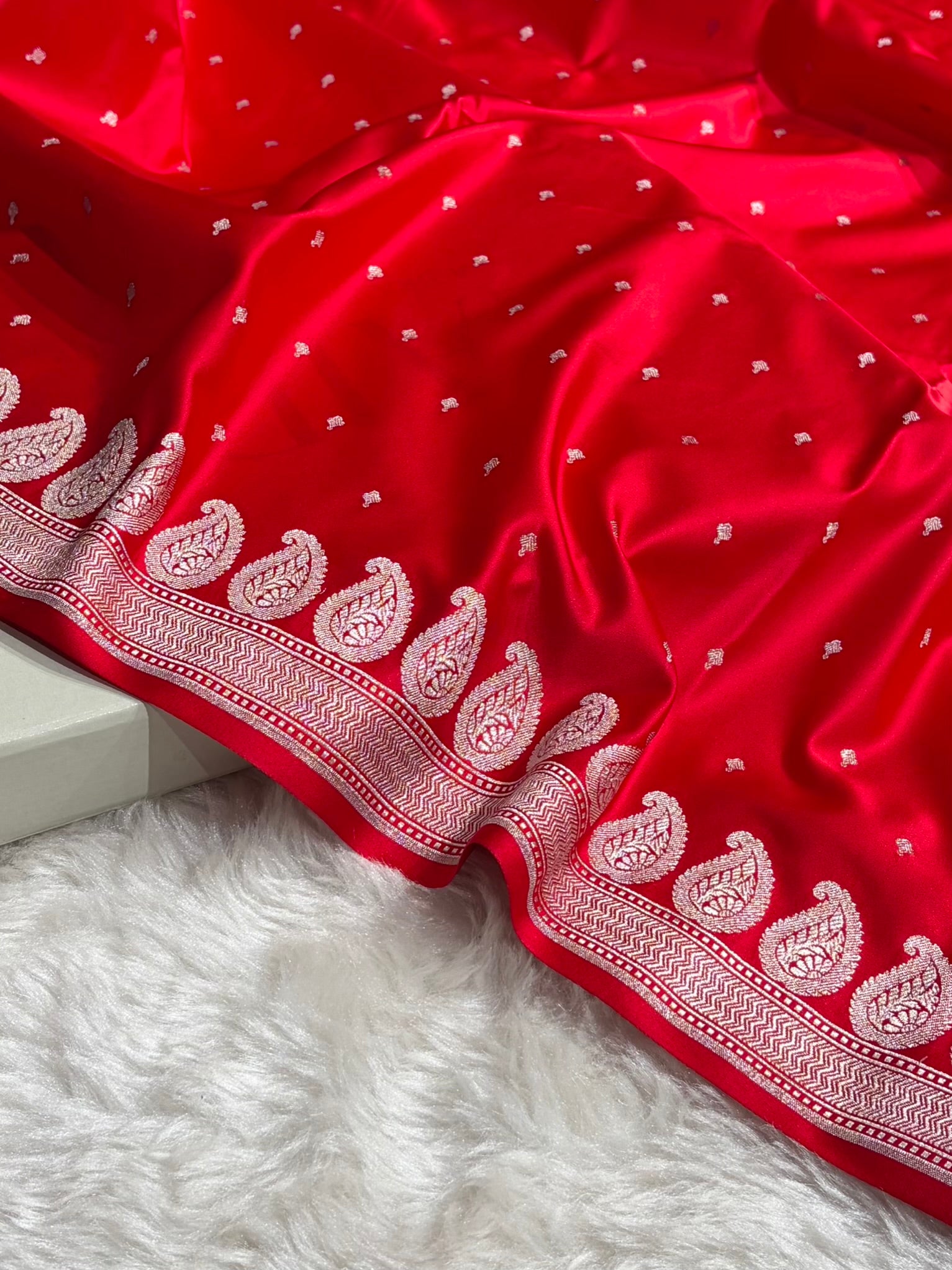 Red Mashru Silk Saree for Festive Seasons MSM-02