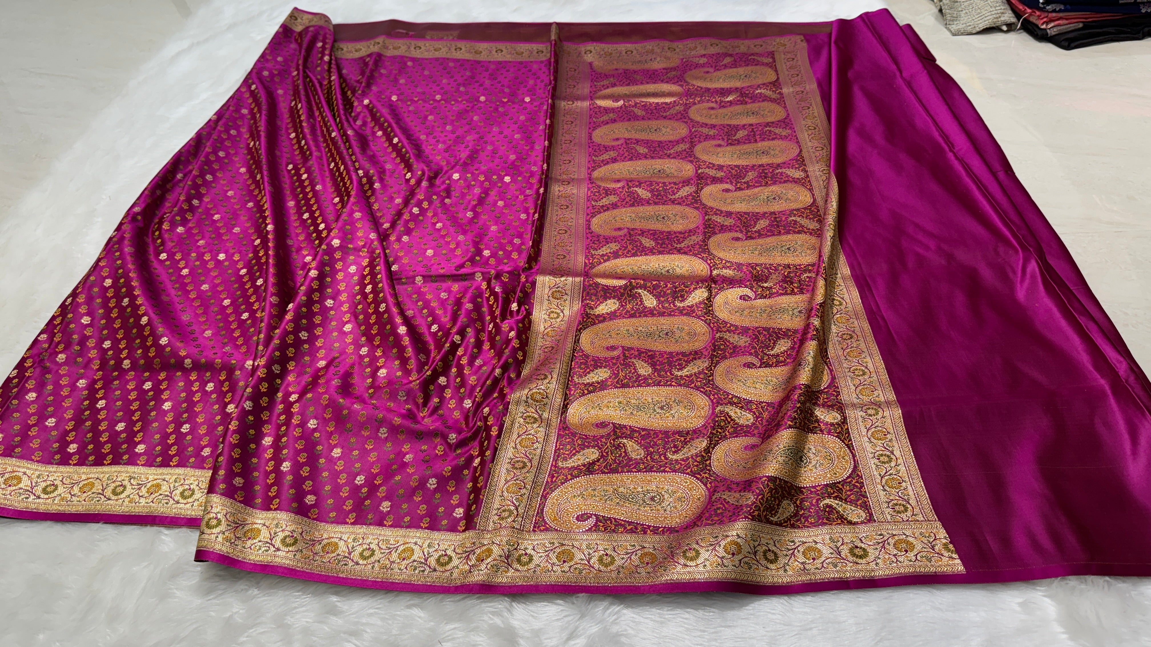 Rani Minakari Tanchoi Tilfi booti Katan Silk Saree SKTM-01