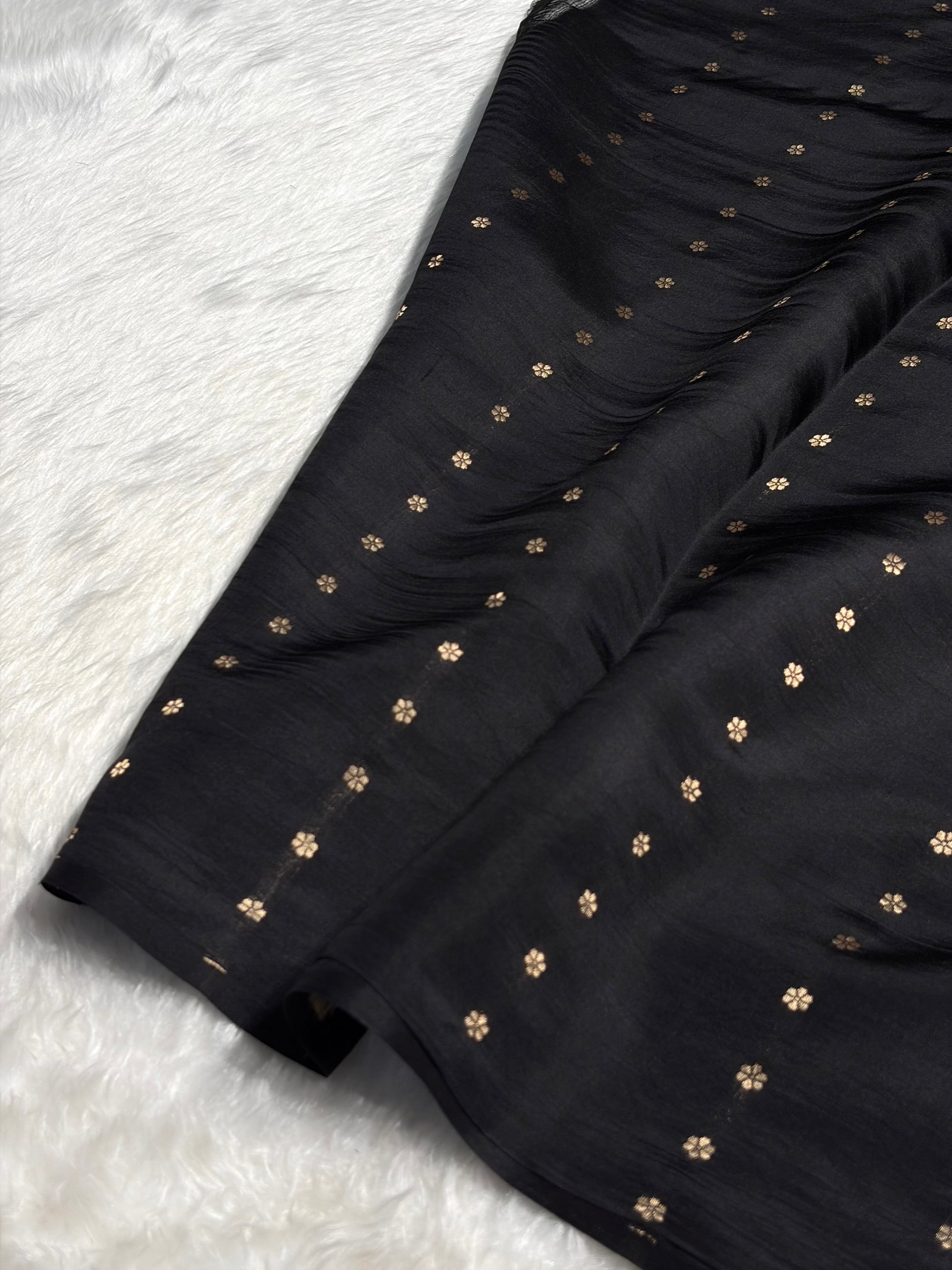 Black Shades Handwoven Pure Raw Mango Silk RM-51
