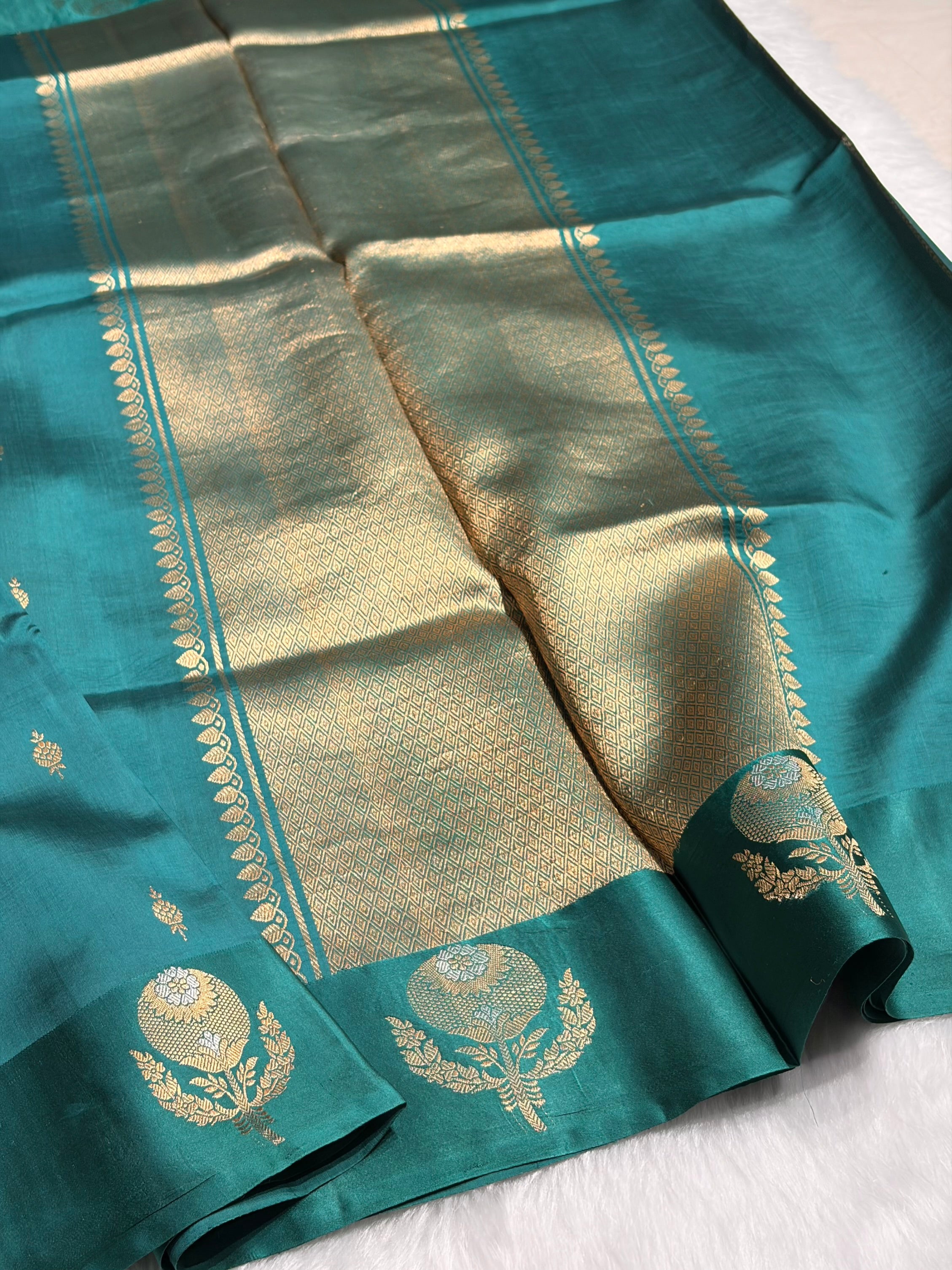 Rama Shades Meena Boota Handwoven Raw Mango Silk RM-21