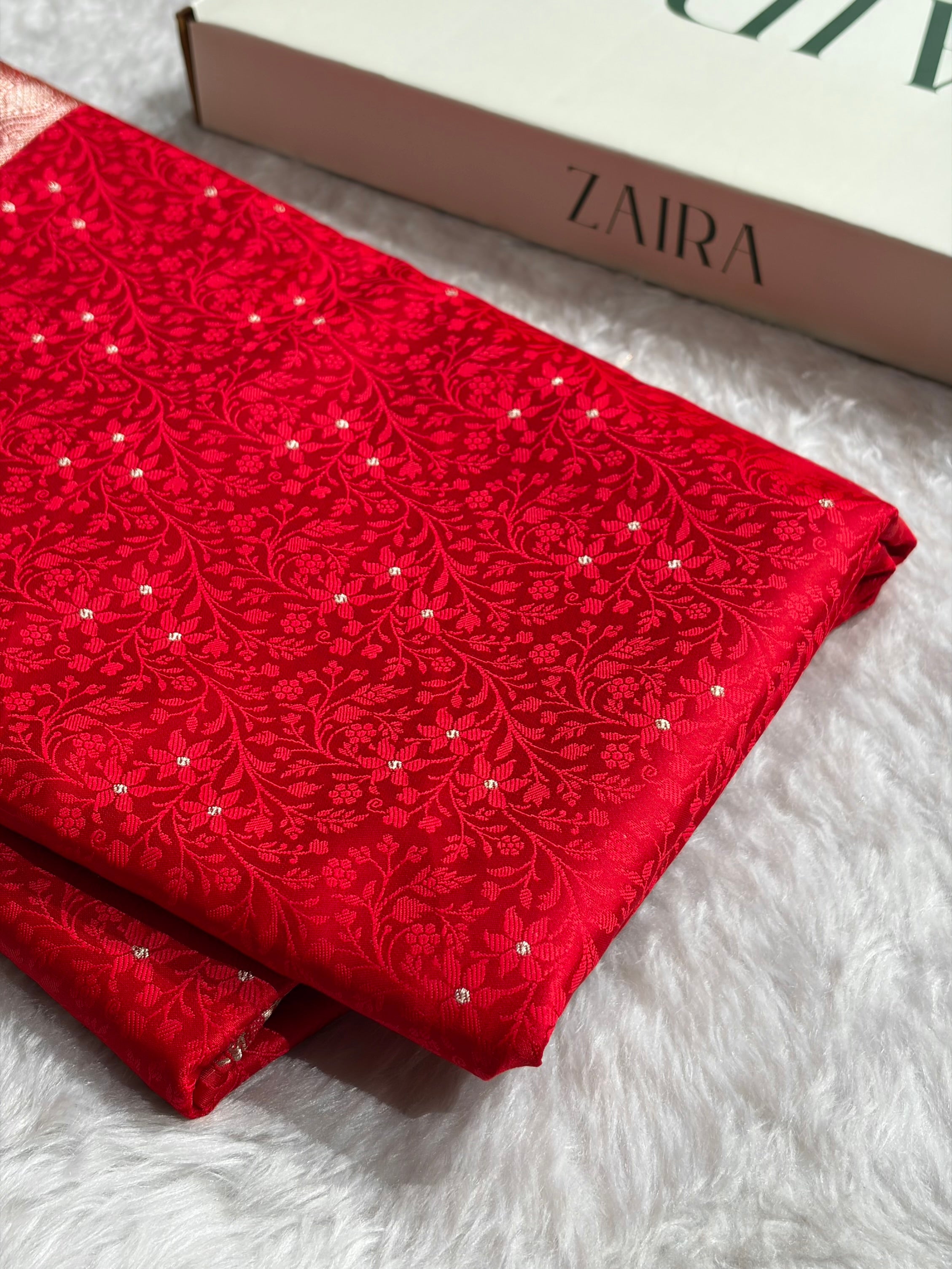 Red Shades Tanchoi Motif Mashru Silk Saree MST-15