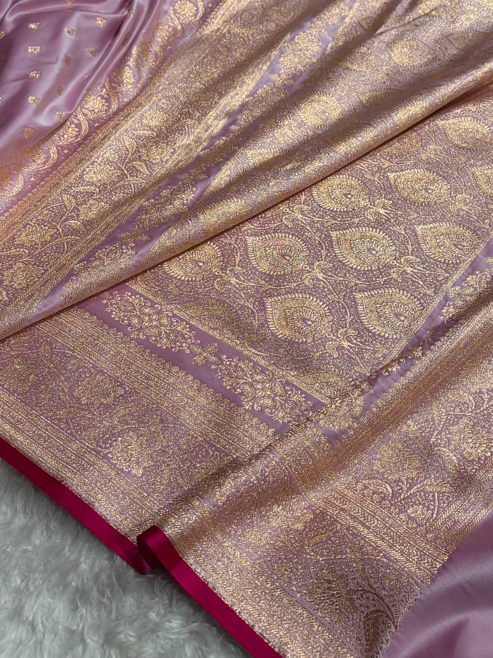 Katan Silk Saree In Lavender Shades SK08