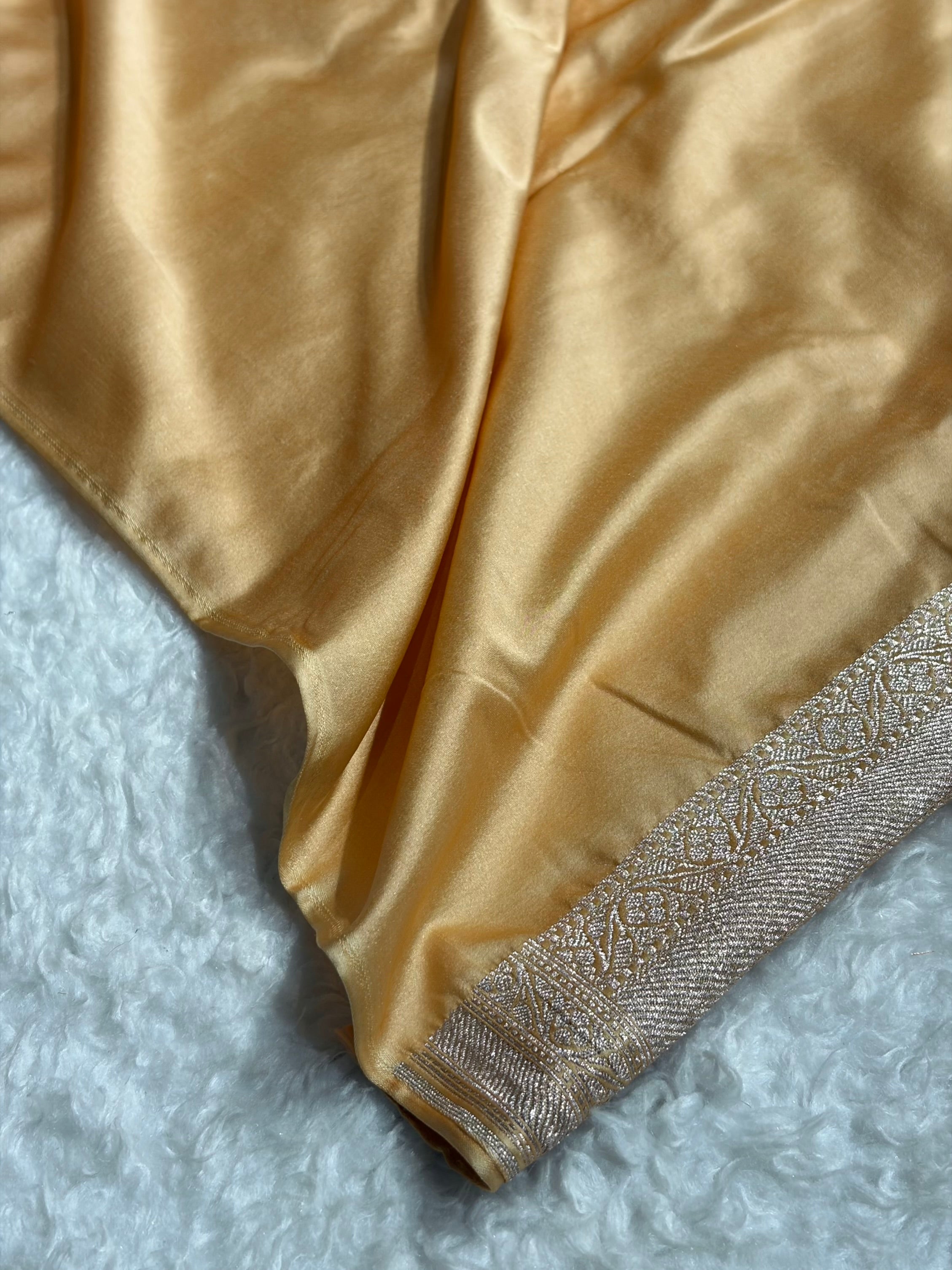 Tusser Sona Rupa Minakari Floral Motif Mashru Silk Saree MS50