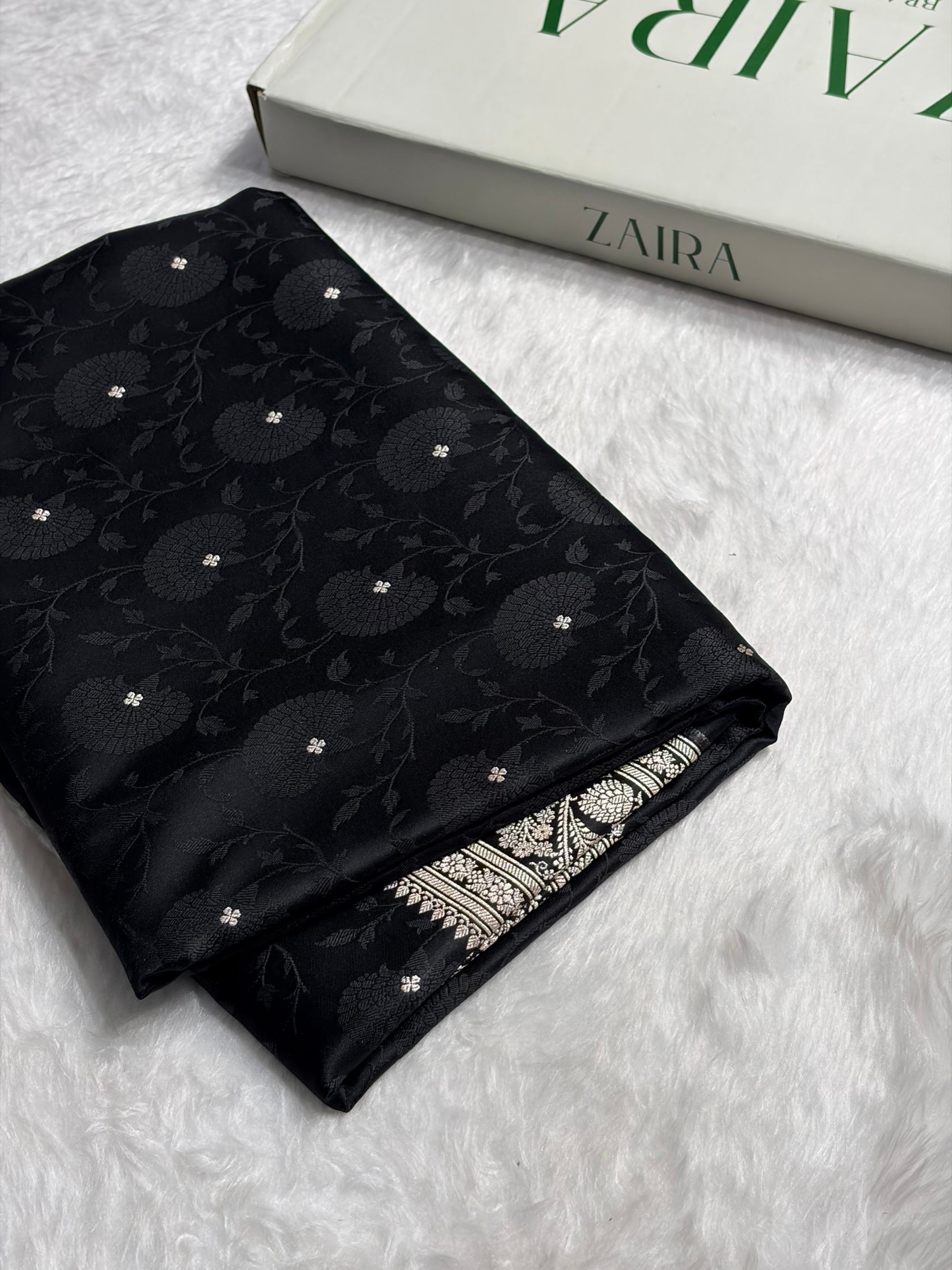 Black Shades Tanchoi Motif Mashru Silk Saree MST-11