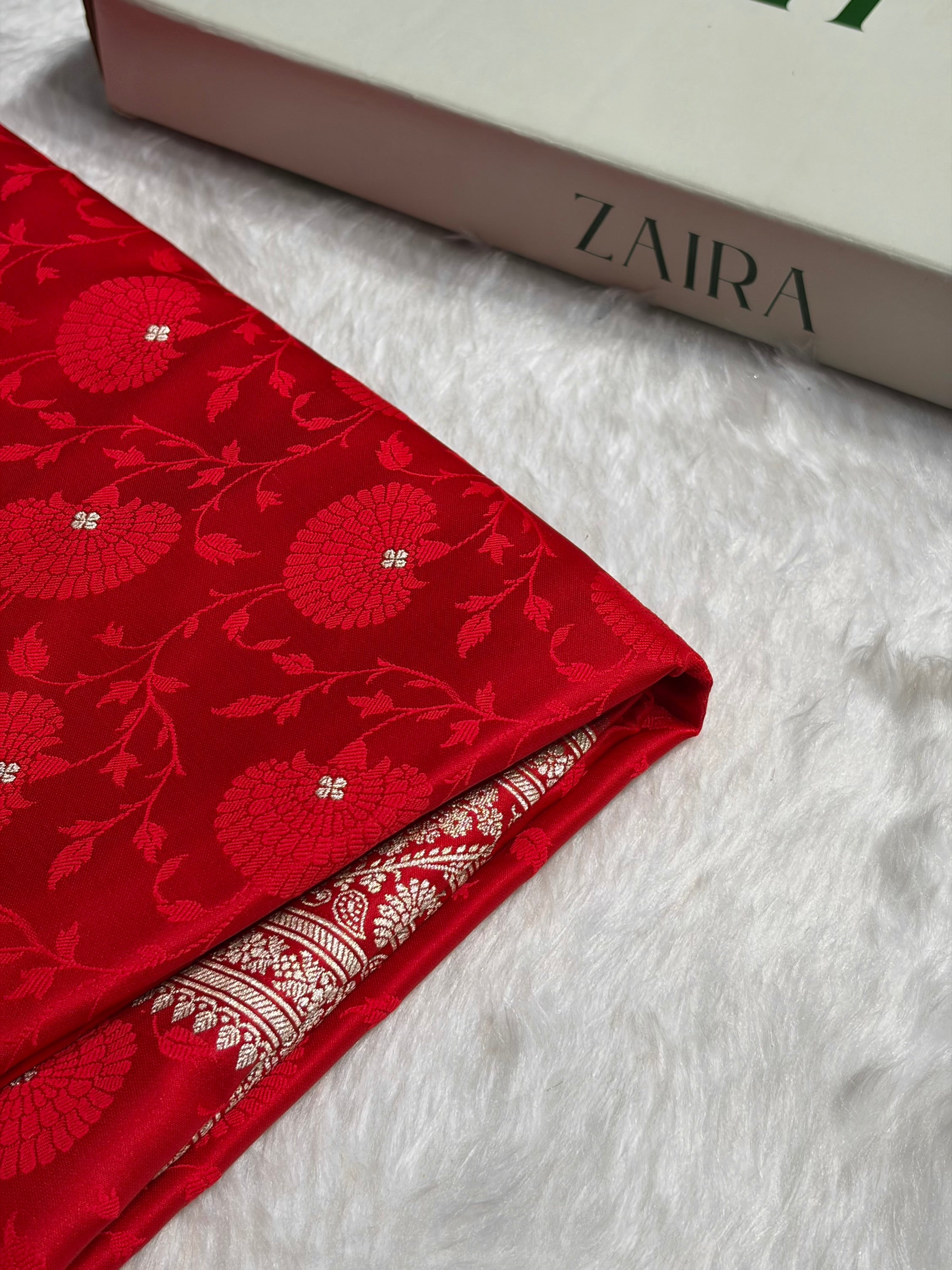 Red Shades Tanchoi Motif Mashru Silk Saree MST-11