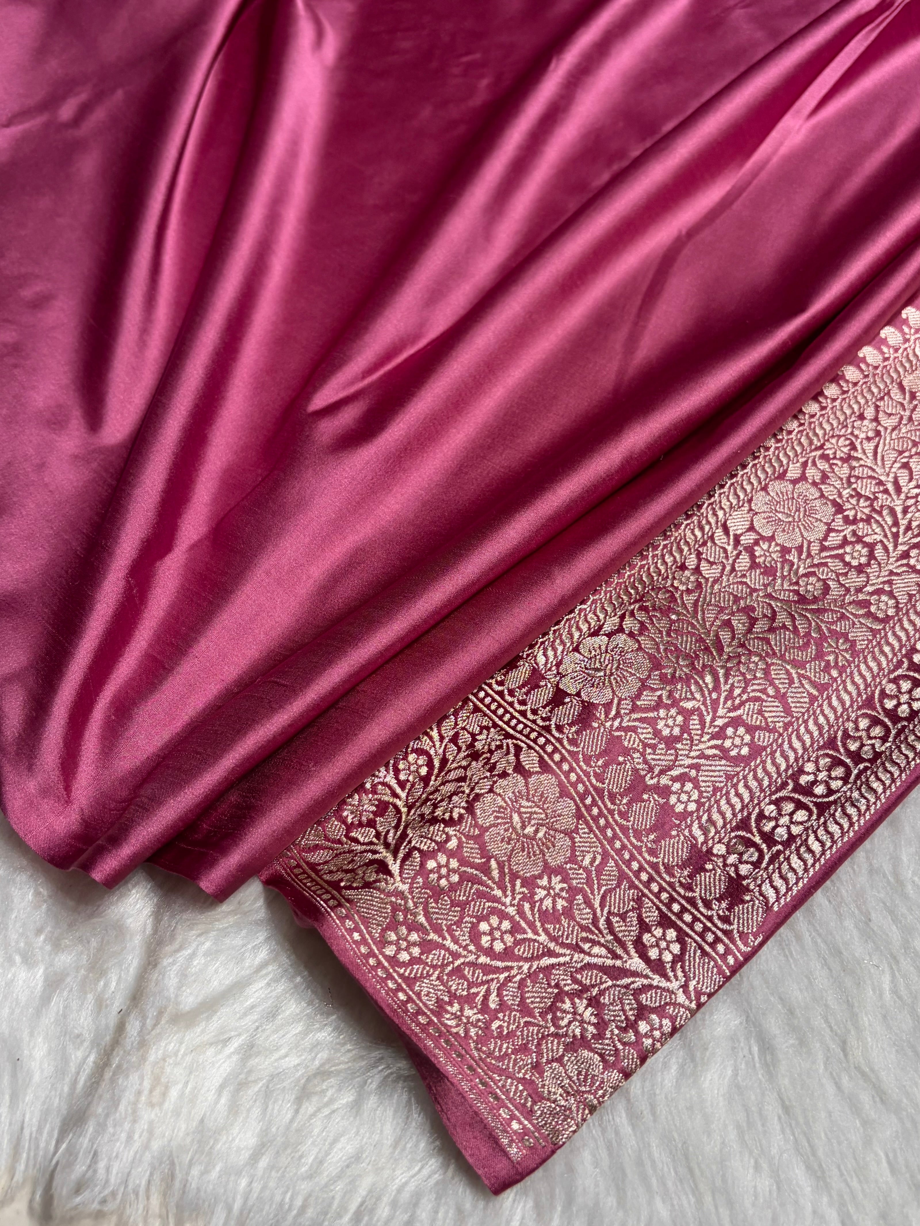 Mauve Shades Minakari Booti Tanchoi Mashru Silk Saree MS49