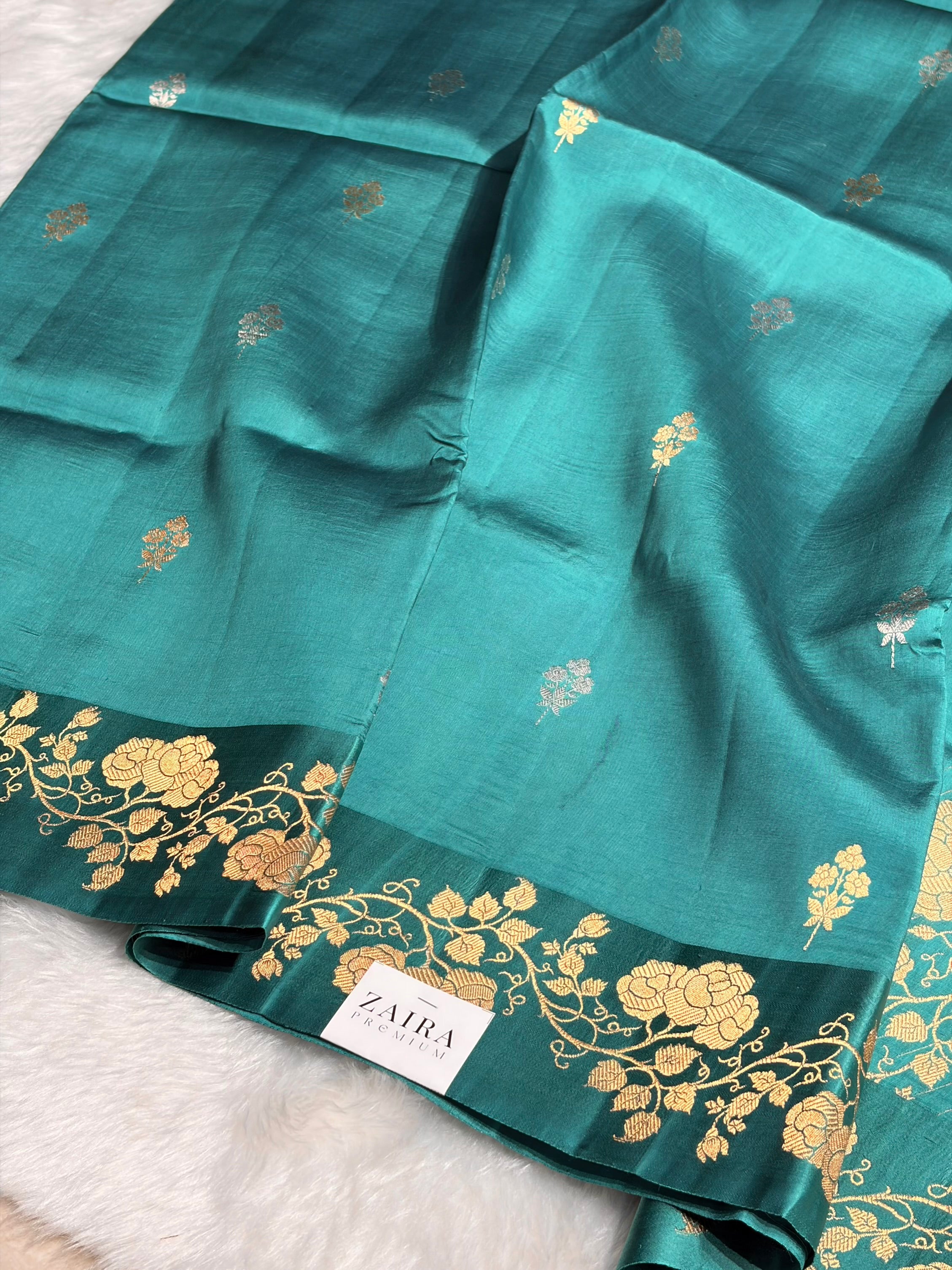 Rama Shades Meena Boota Handwoven Raw Mango Silk RM-26