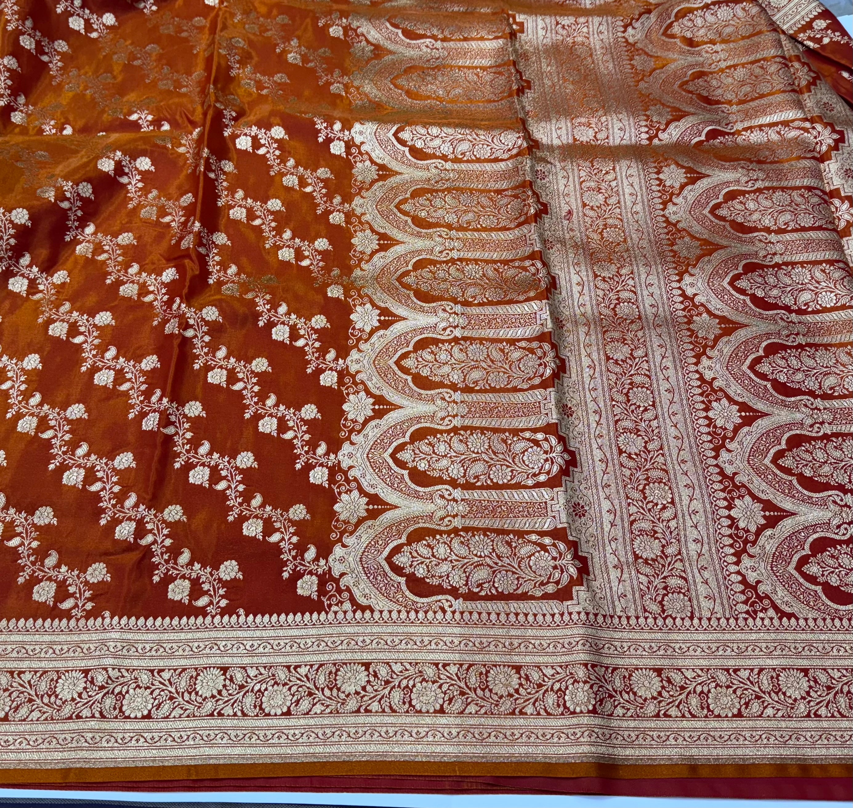 Ultra Light Weight Satin Silk in Gold Shades