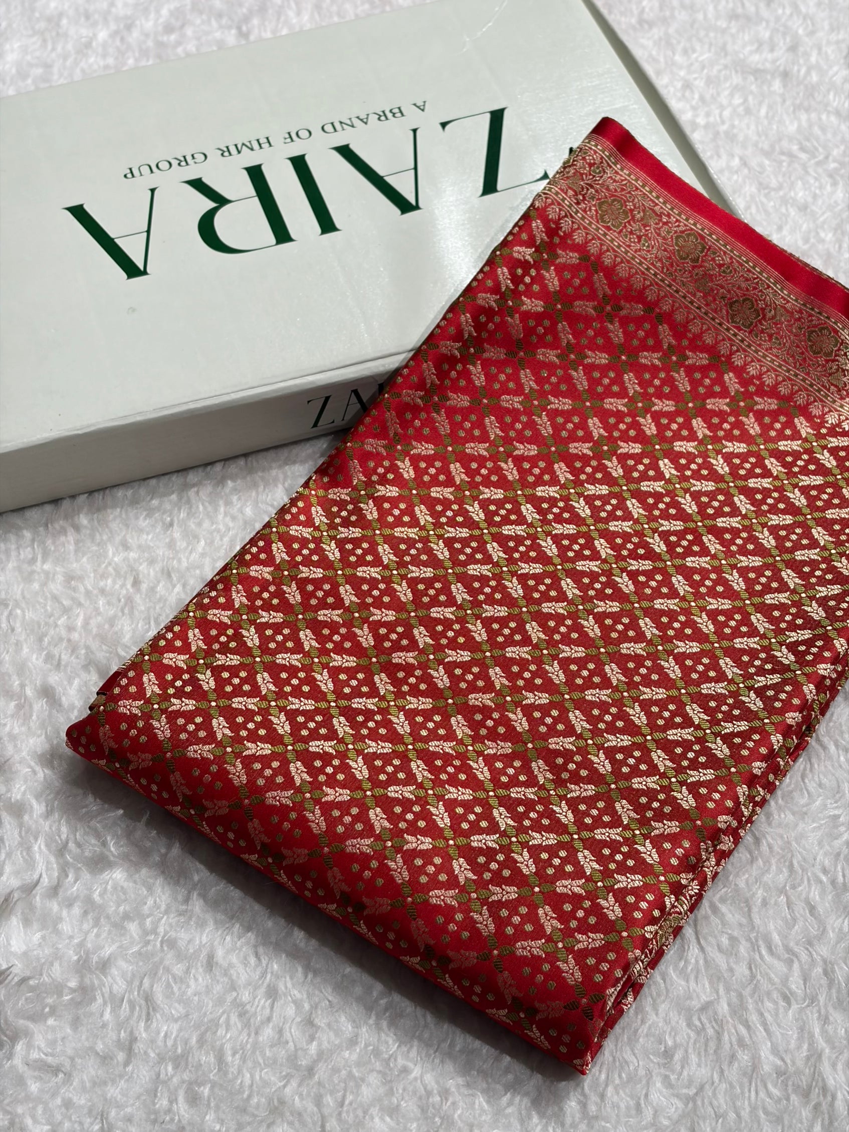 Maroon Jamawar Tanchoi Jaal Katan Silk Saree SKTM-23