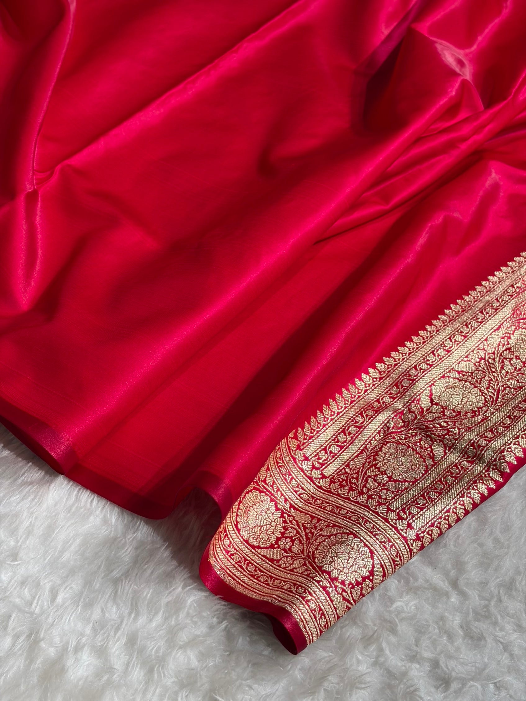 Satin Silk Cross Pattern in Cross Rani Shades SS37