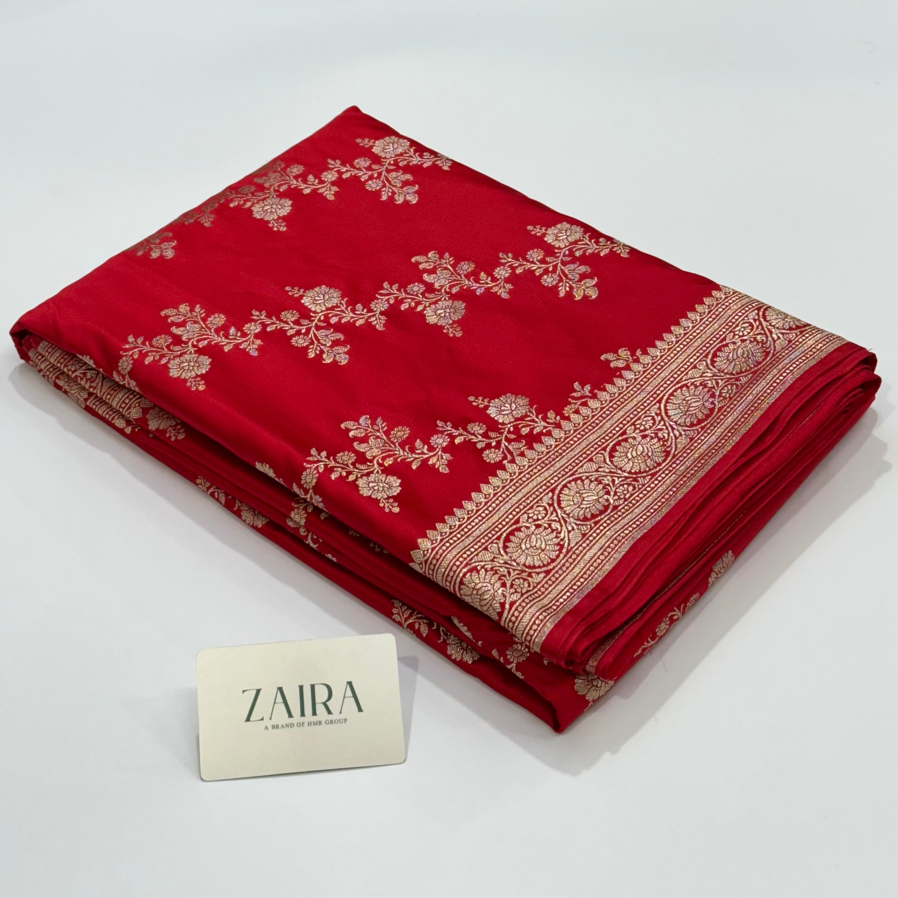 Mashru Silk Saree in Red Shades.