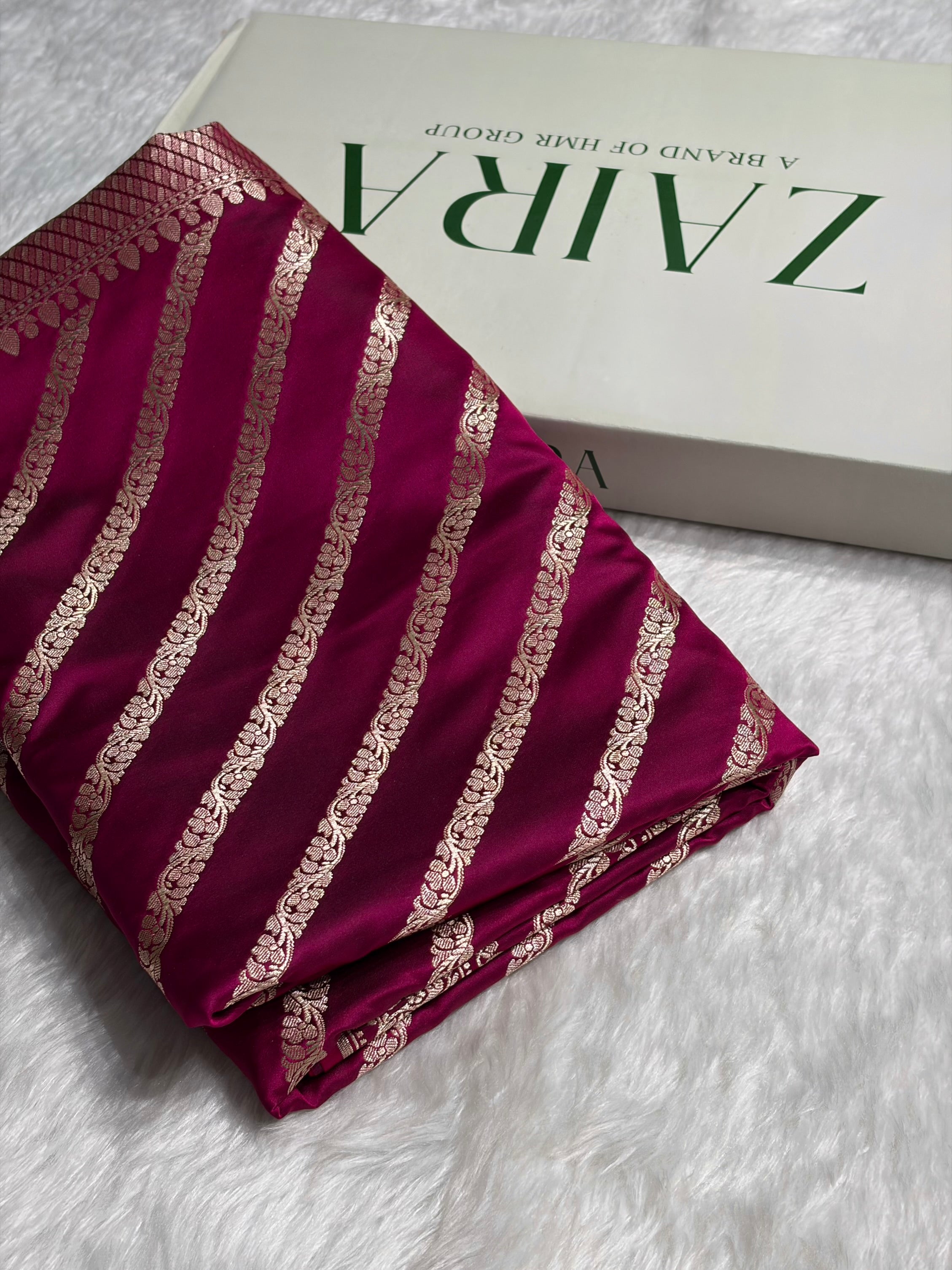 Wine With Floral Border Mashru Silk Saree MSM-98