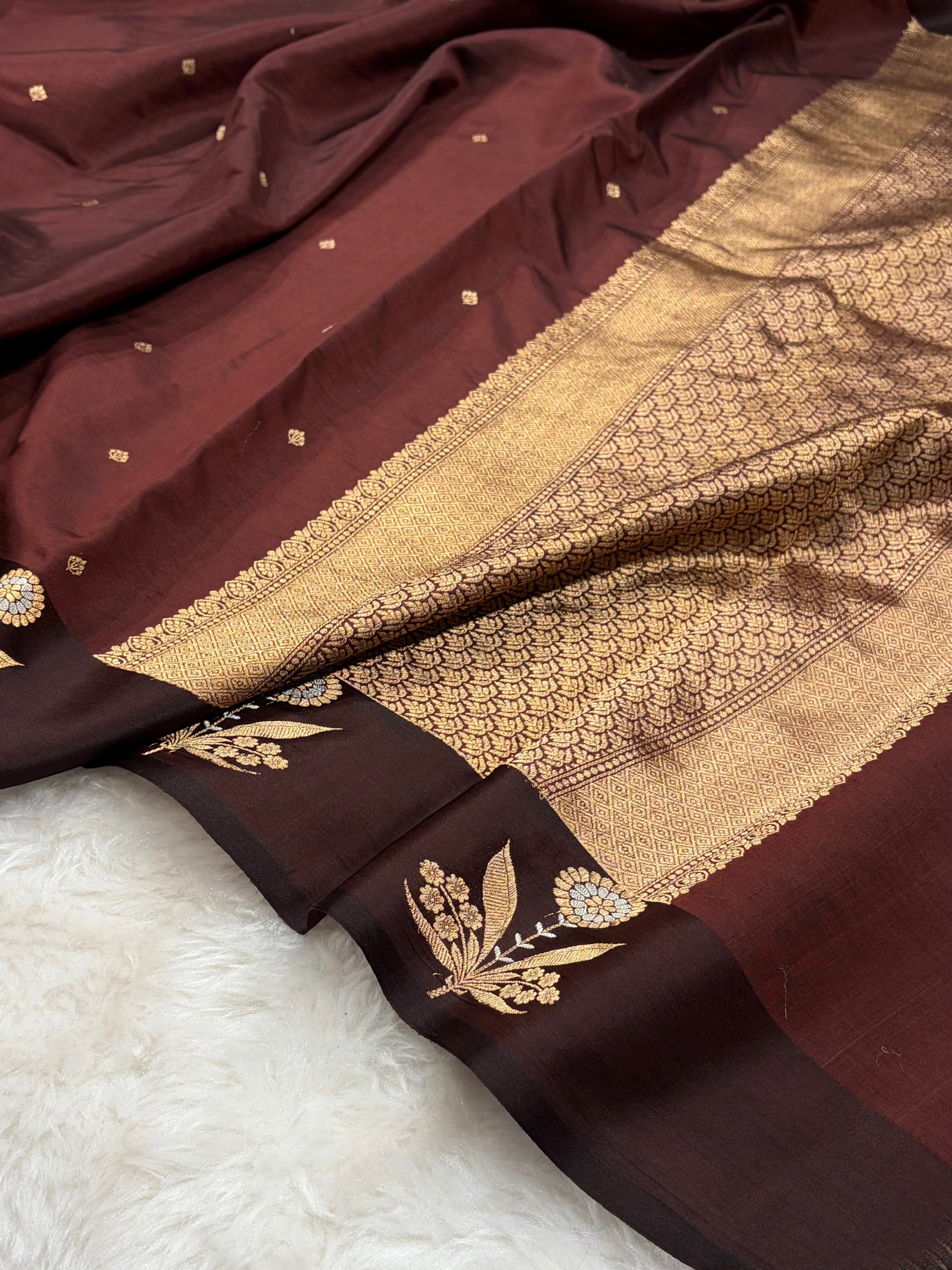 Chocolate Shades Meena Boota Handwoven Paper Silk RM-24