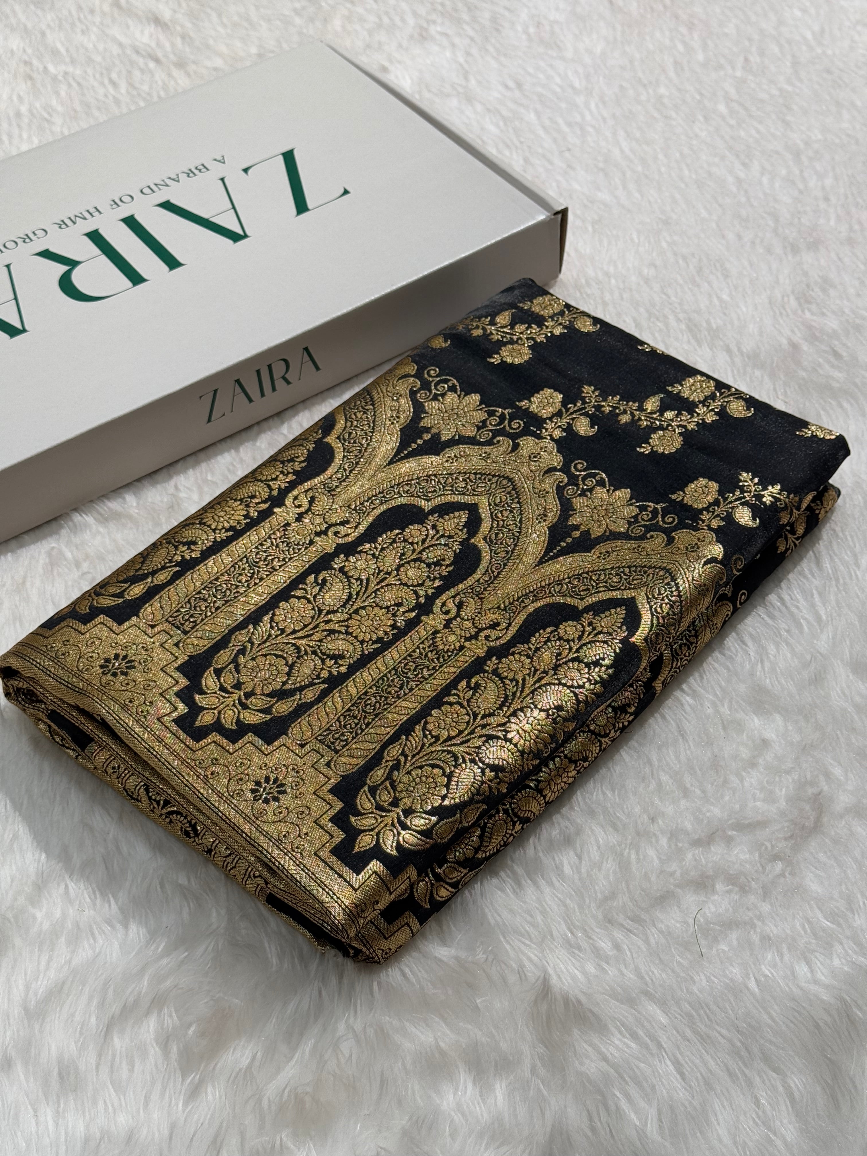 Ultra Light Weight Satin Silk Cross in BLACK Shades SS11