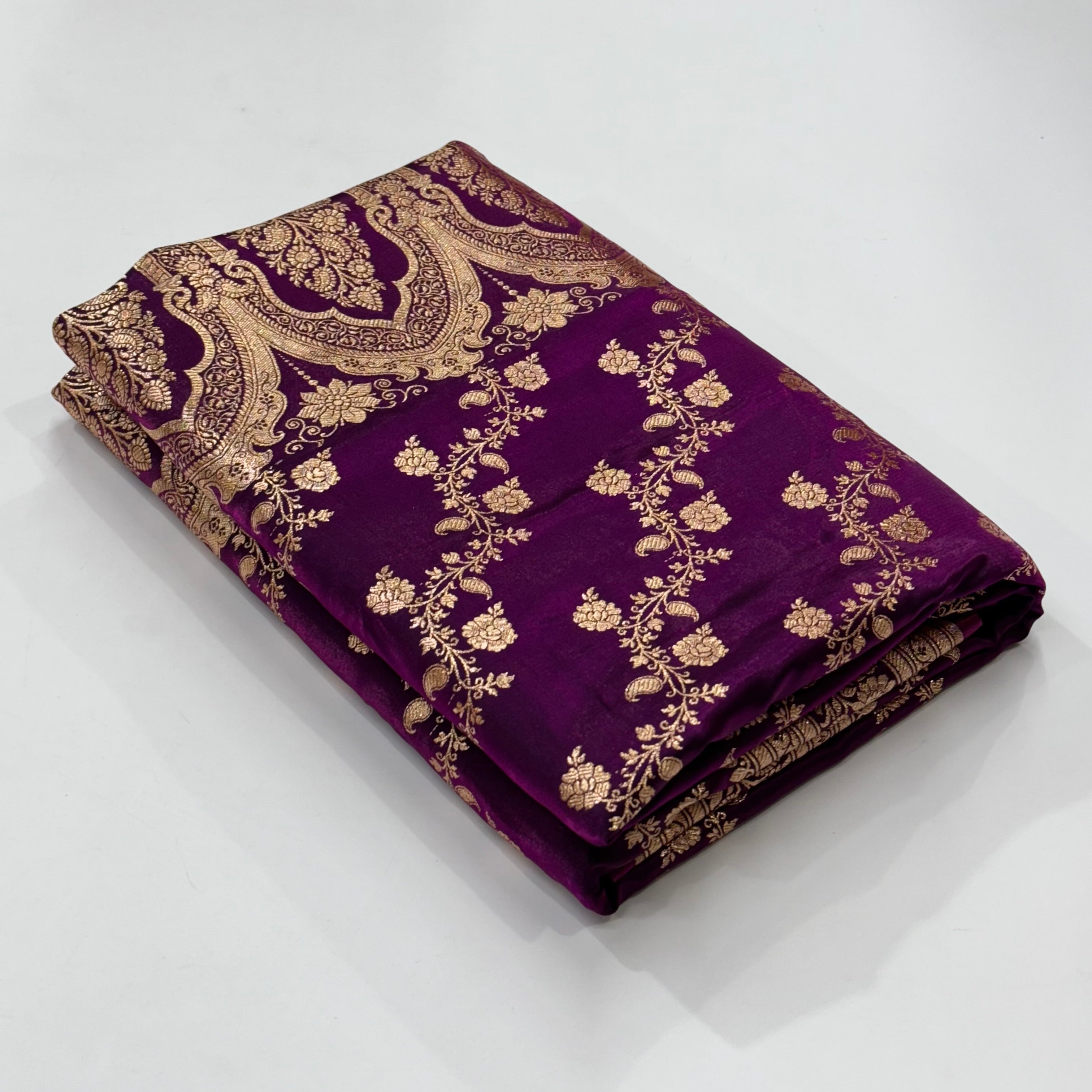 Ultra Light Weight Satin Silk Cross in Wine Shades SS11