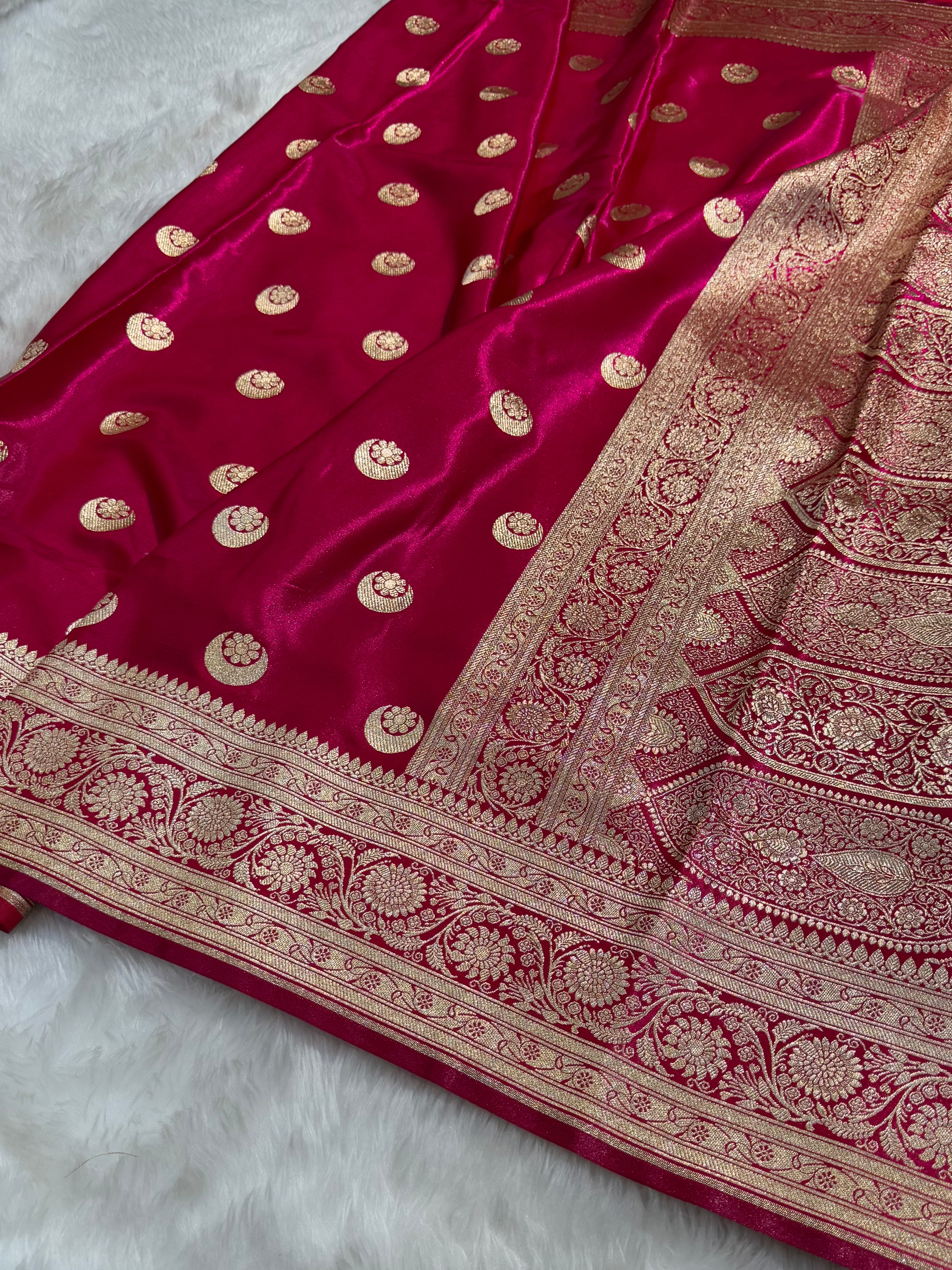 Rani Chand Tara Satin Silk Saree SS04