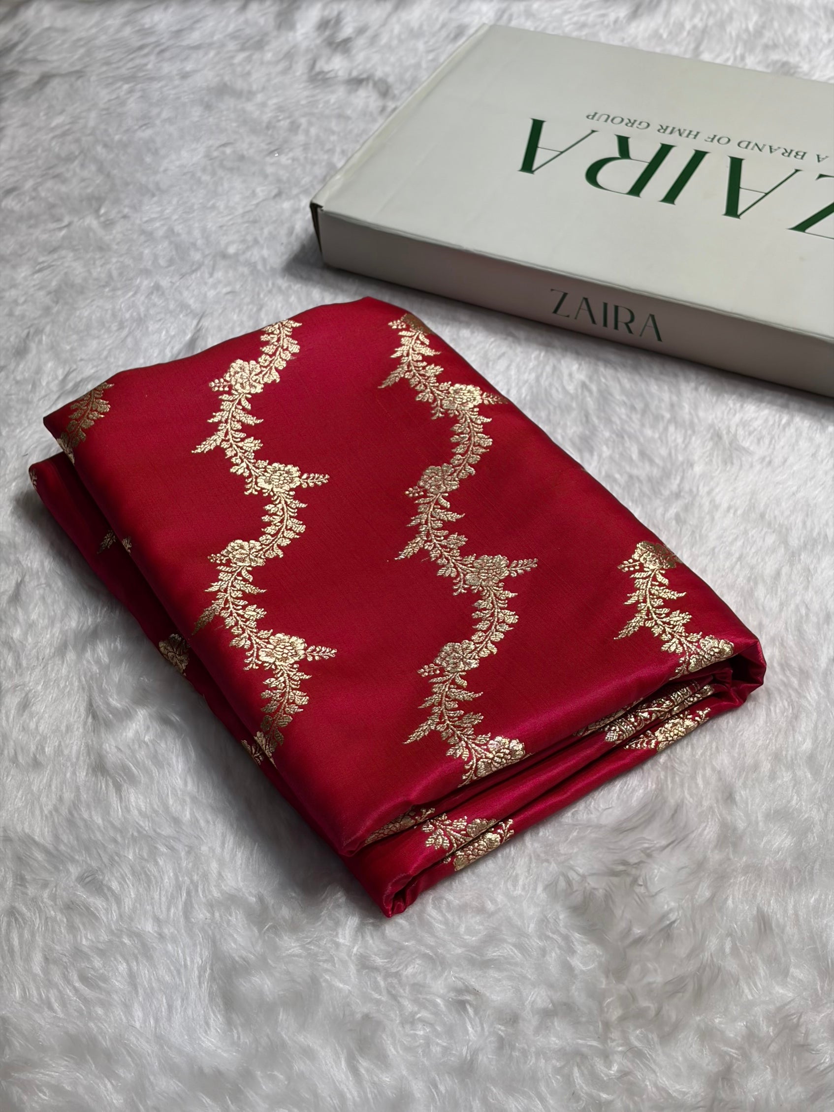 Banarasi Cross Rani Shades Banarasi Satin Silk Saree SS35