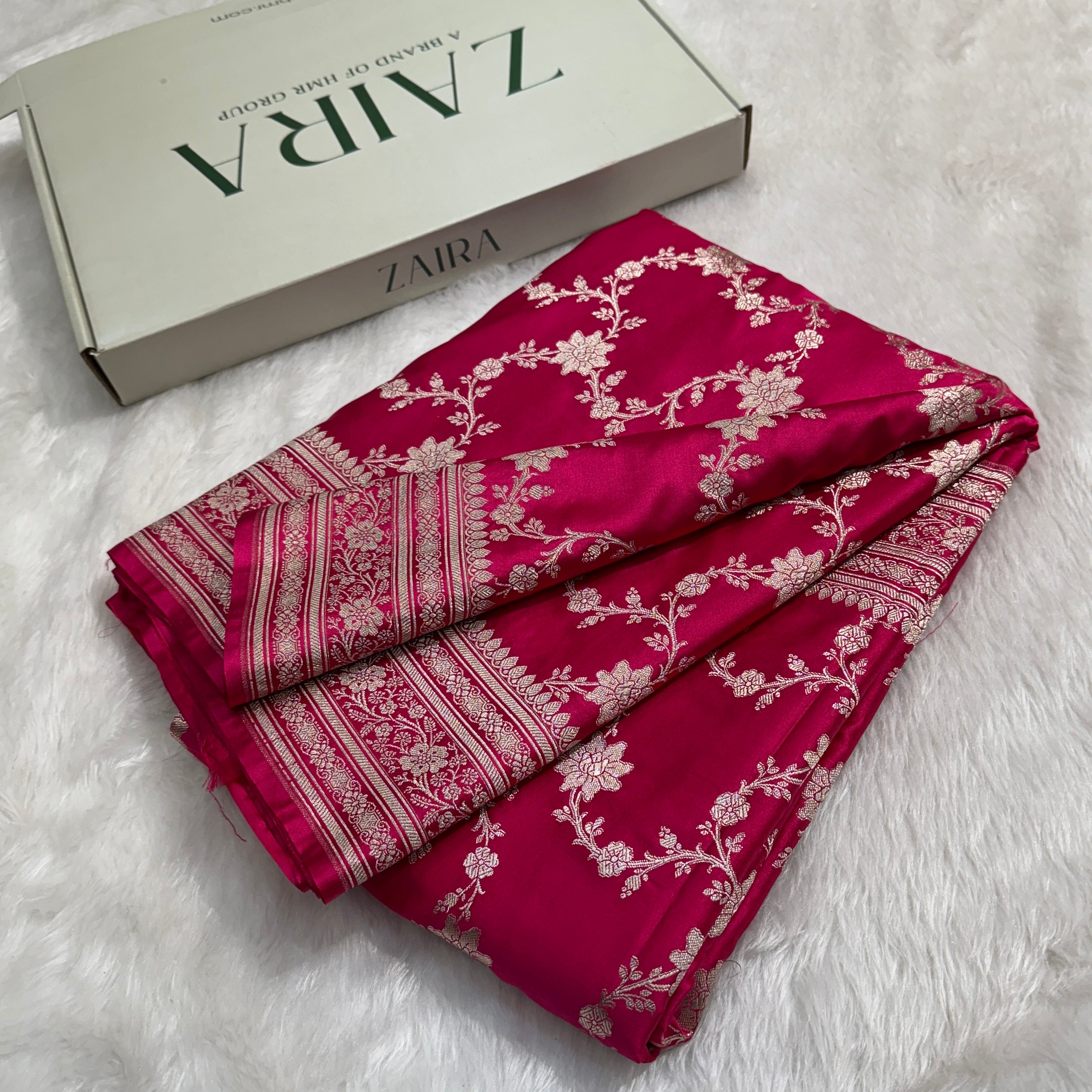 Rani Pink Shades Mashru Silk Saree