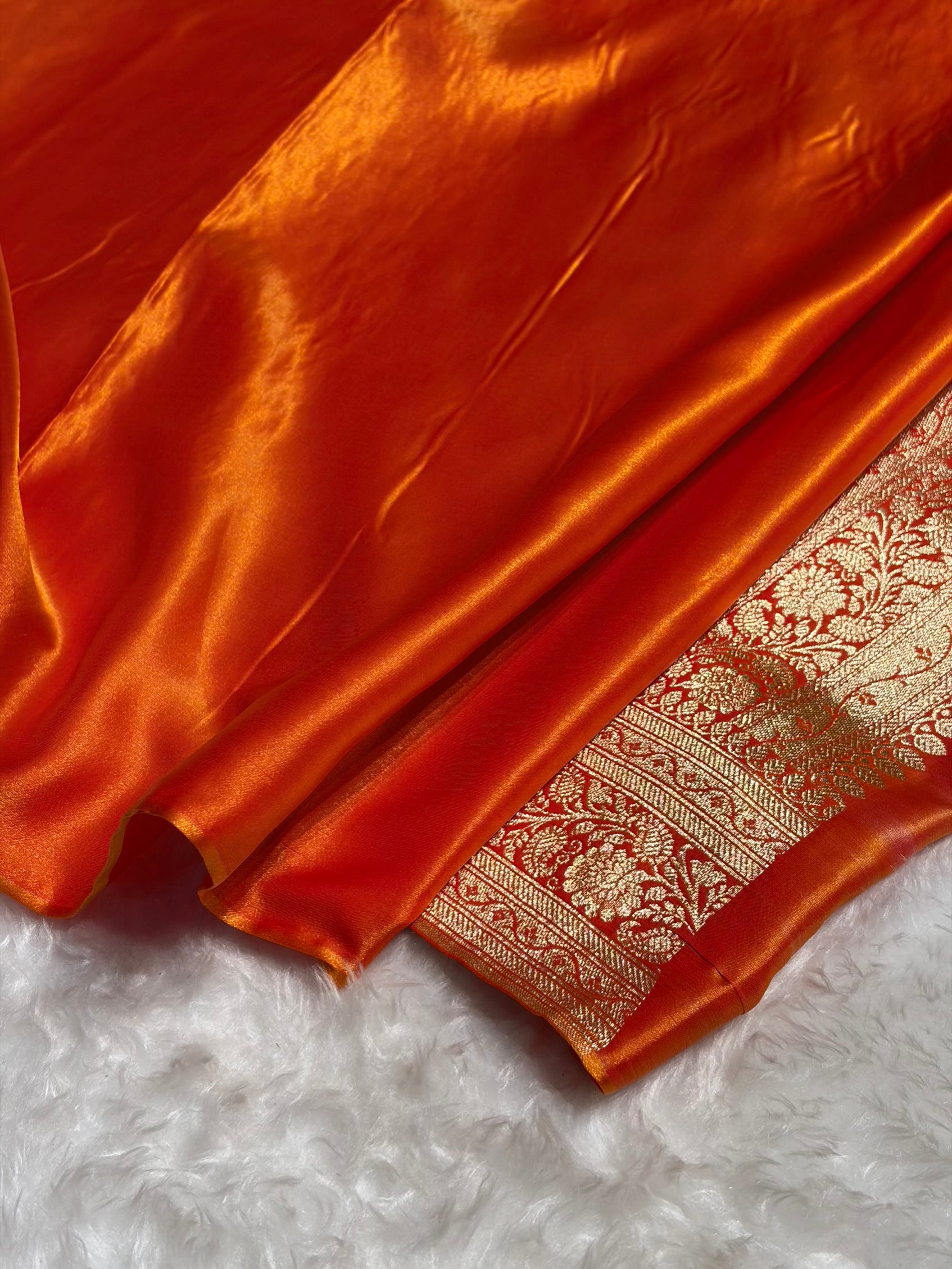 Ultra Light Weight Satin Silk Cross in FIRE GOLD Shades