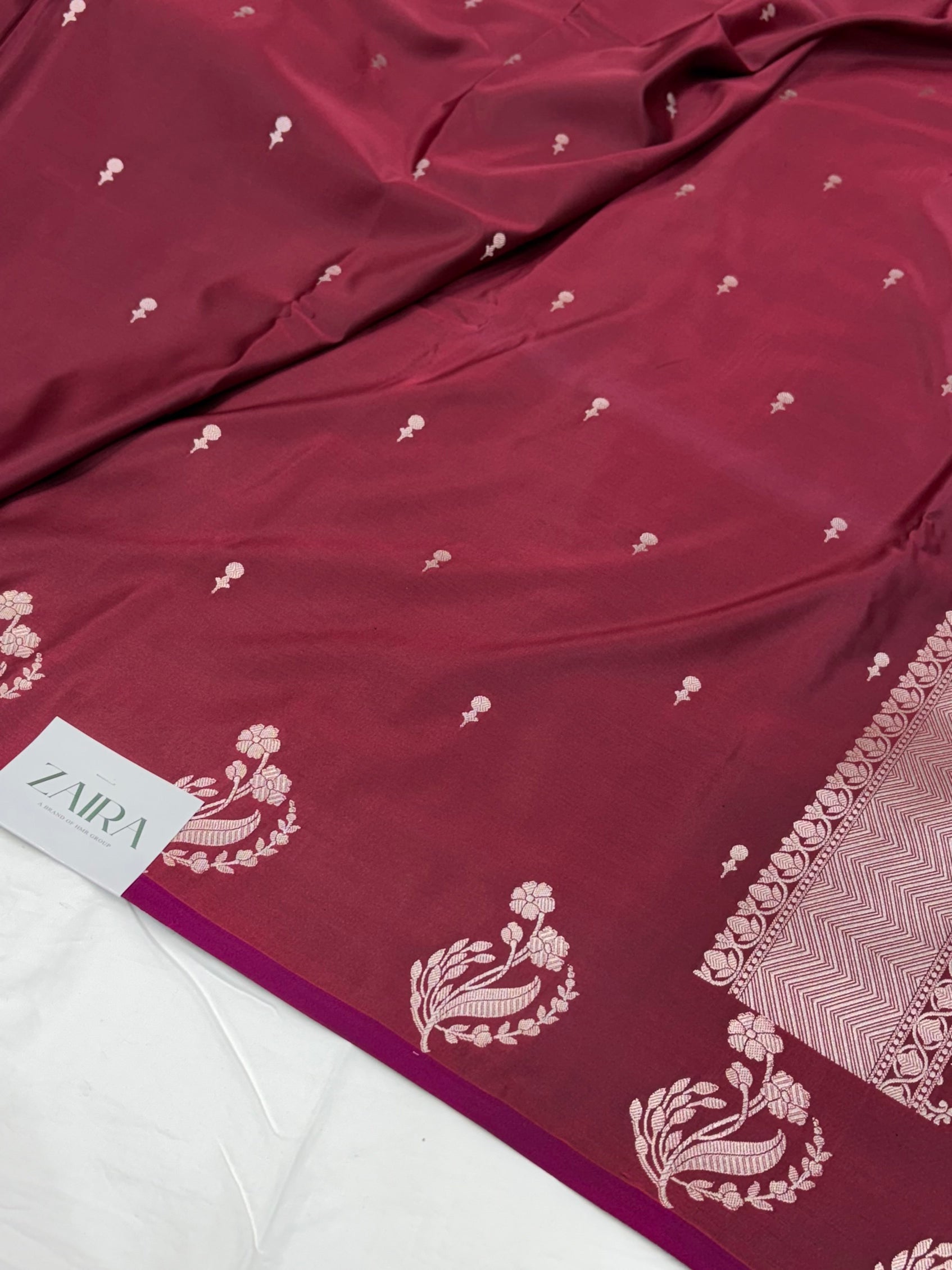Rusty Mauve Shade With Booti Pattern Mashru Silk Saree