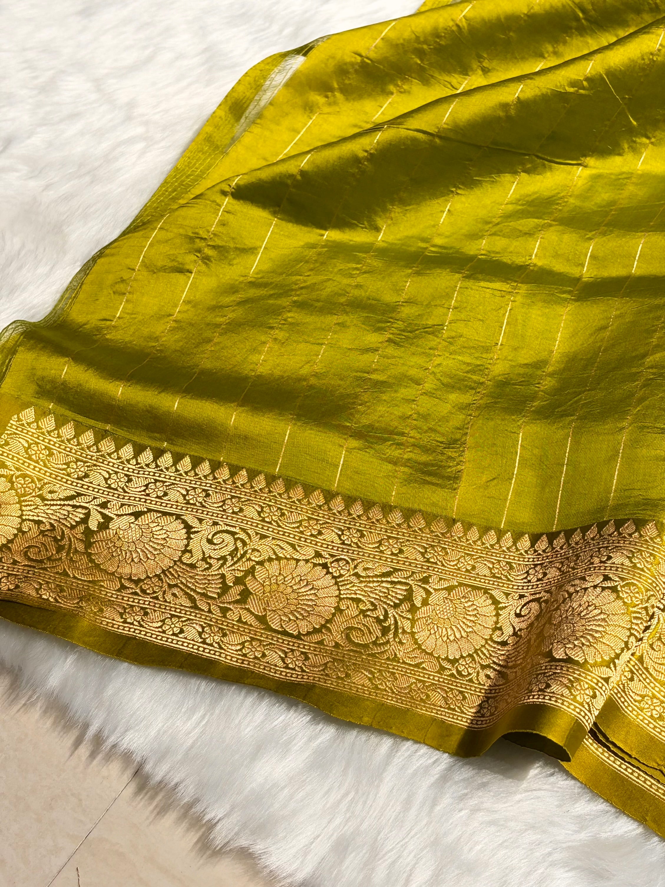 Liril Mehendi Boota Handwoven Raw Mango Silk RM-32