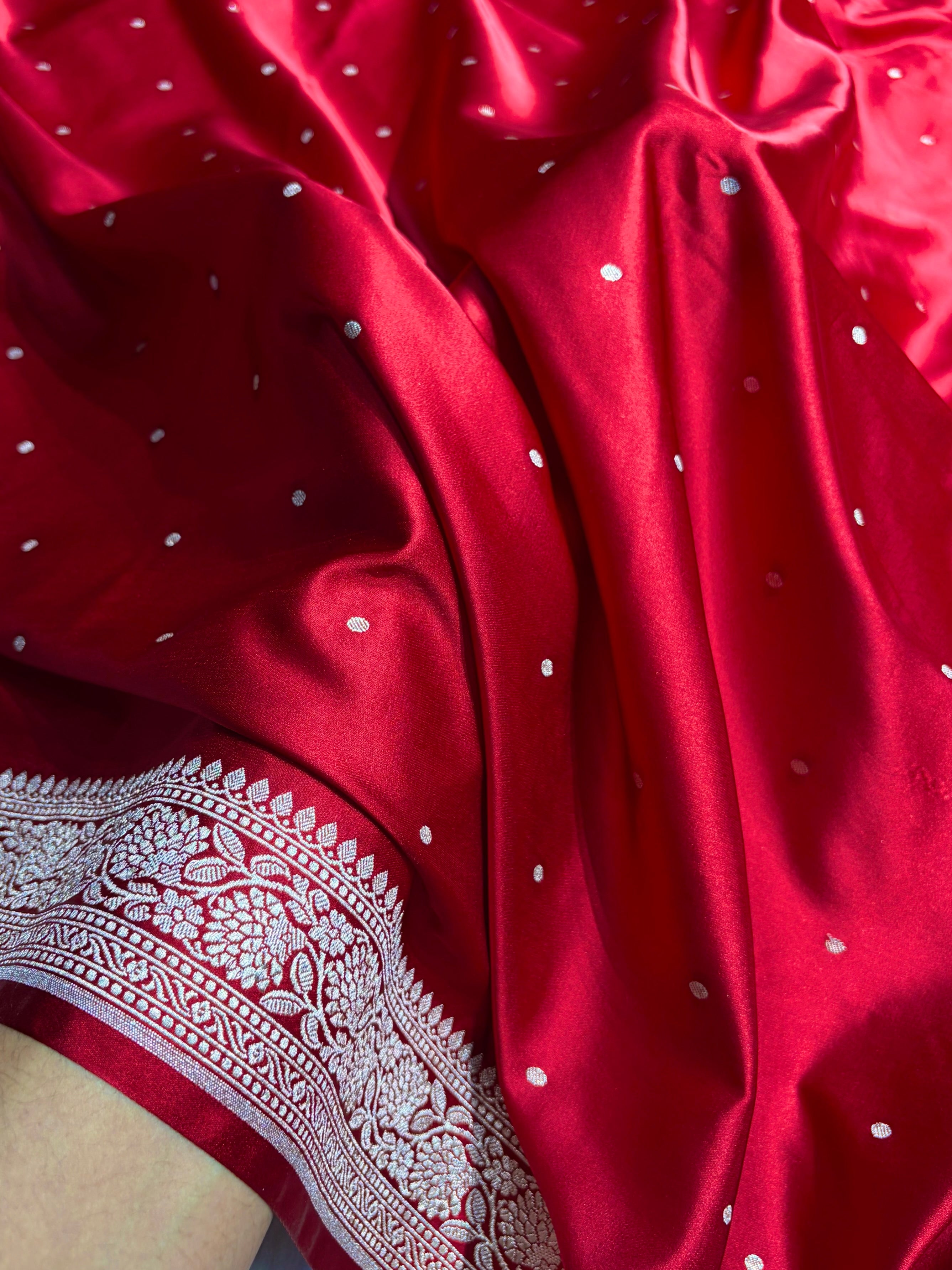 Maroon Shades Banarasi Booti Mashru Silk Saree MS65