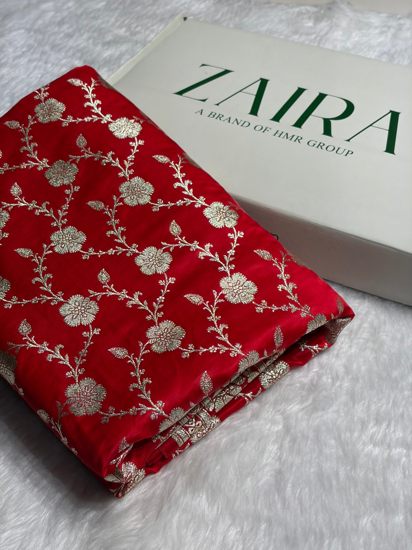 Red Jaal katan Silk Saree SK18