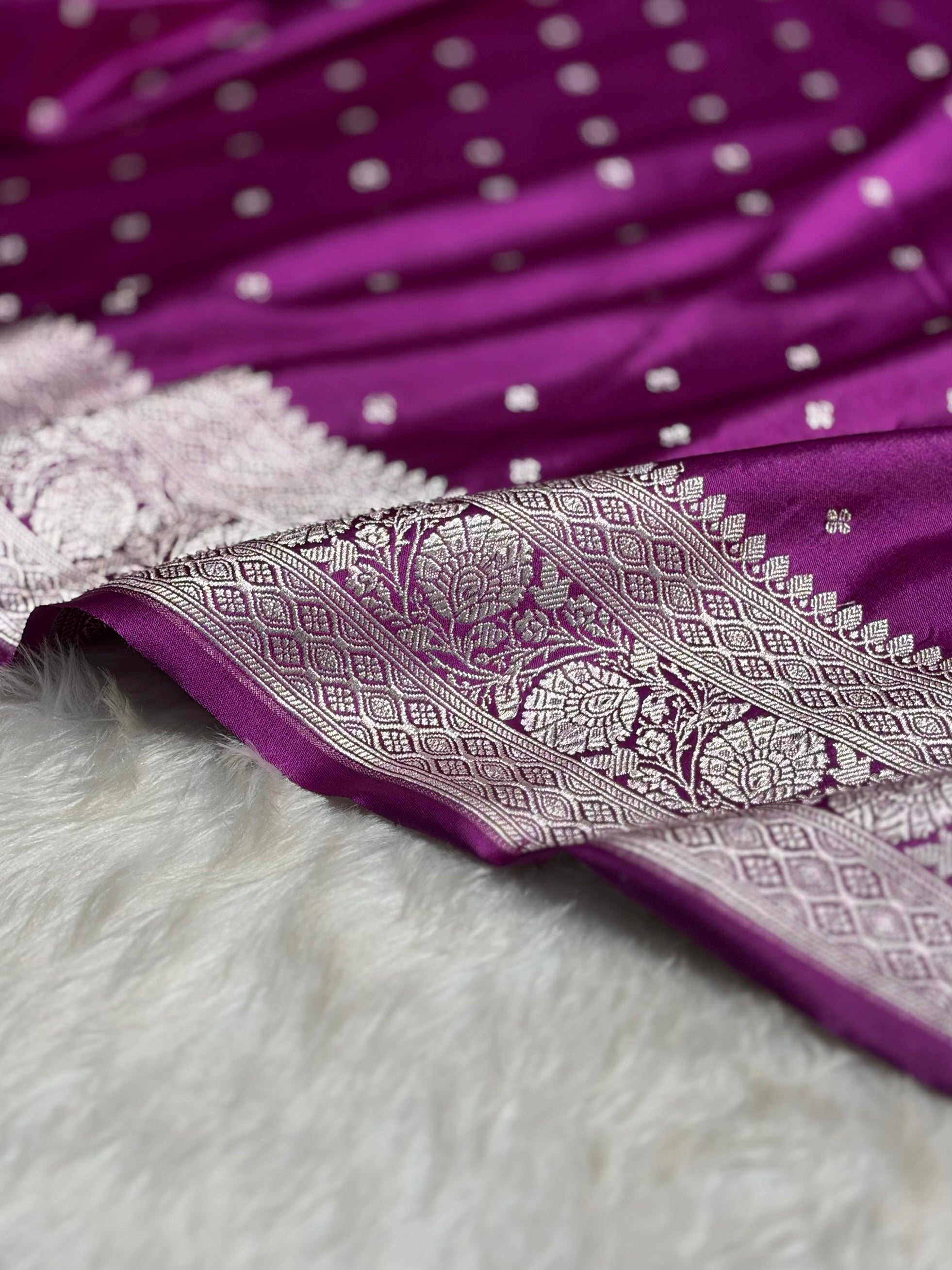 Wine Shade Booti Mashru Silk Saree MS38