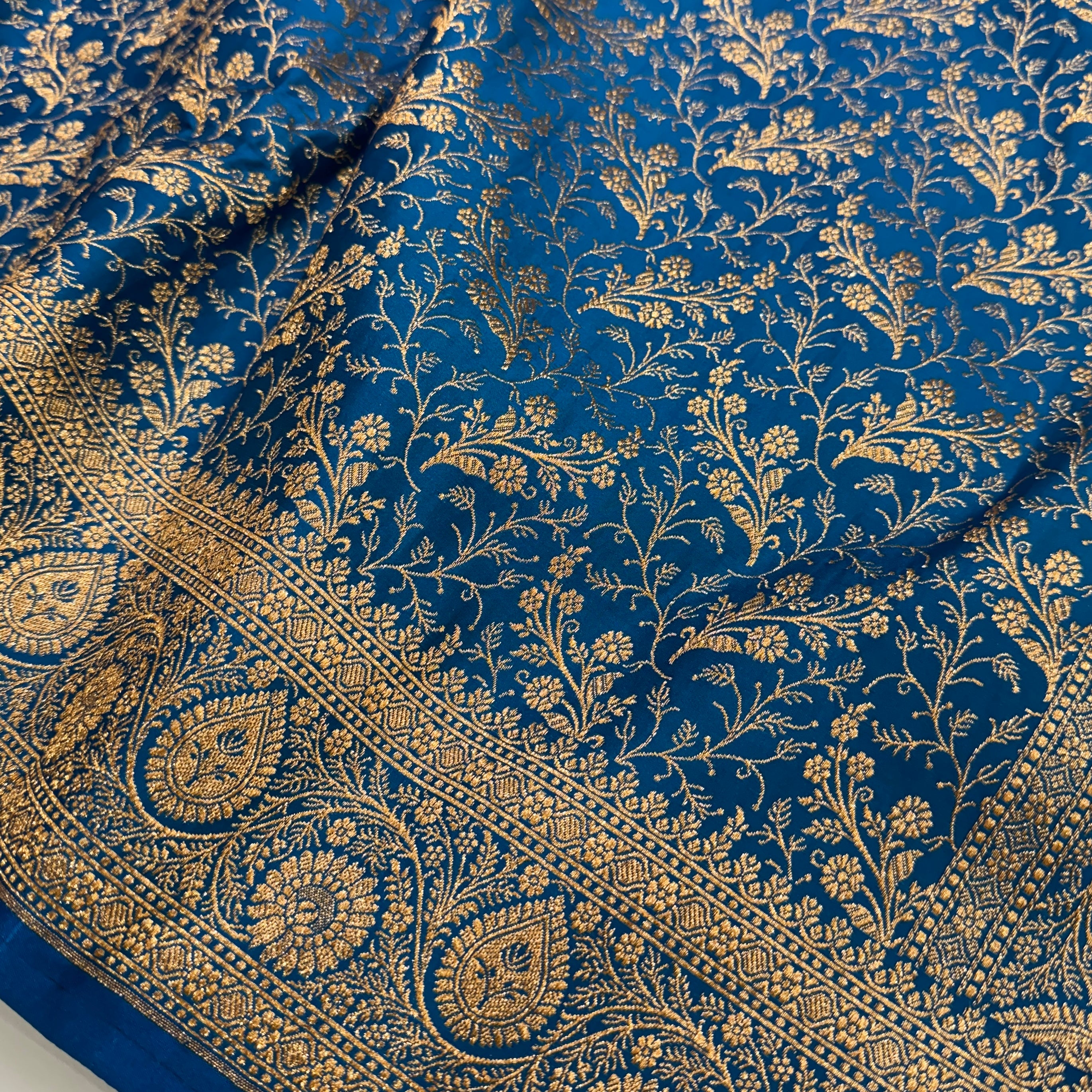 Banarasi Blue Brocade Soft Katan Silk Saree SKB-02