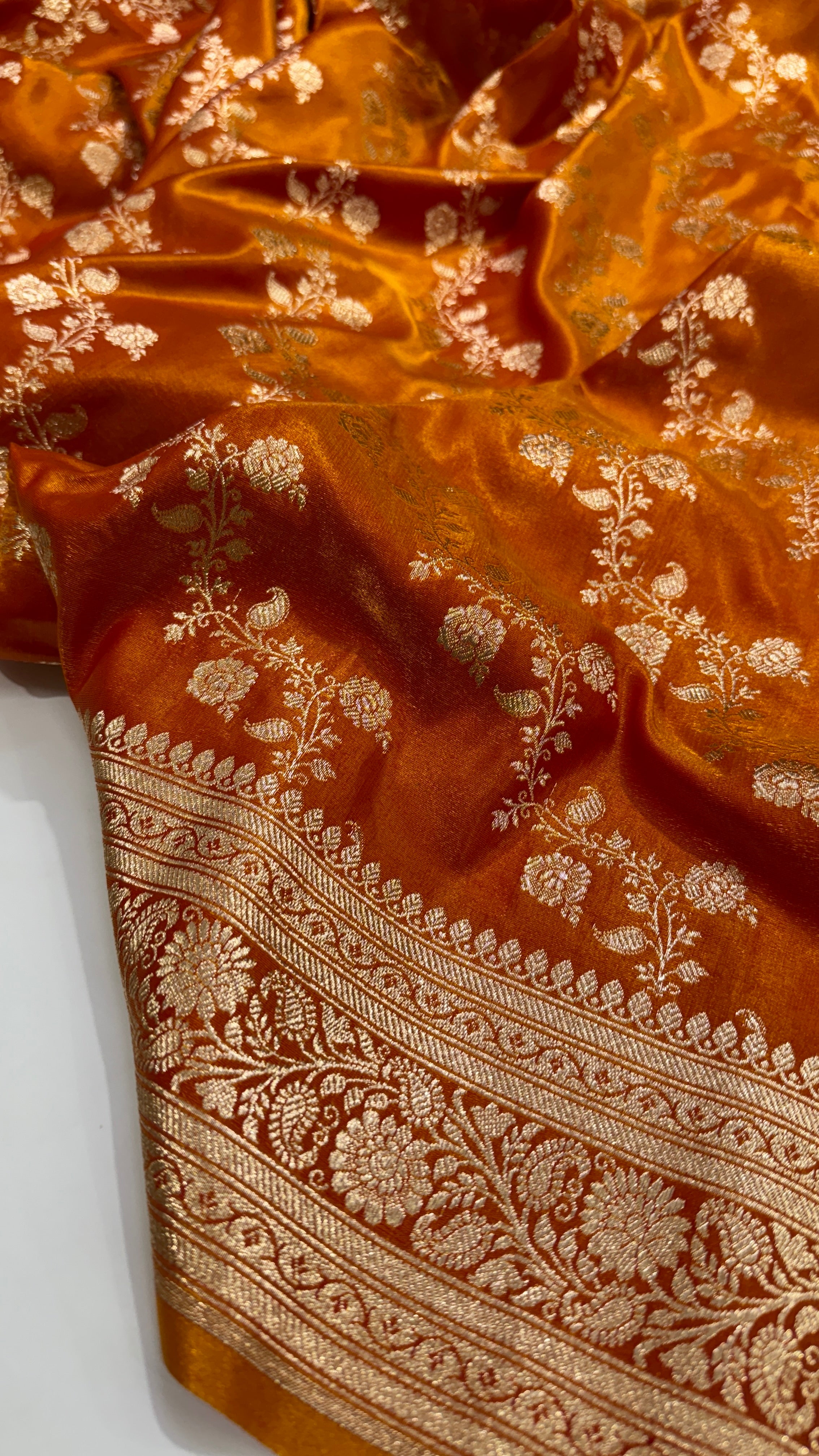 Ultra Light Weight Satin Silk in Gold Shades