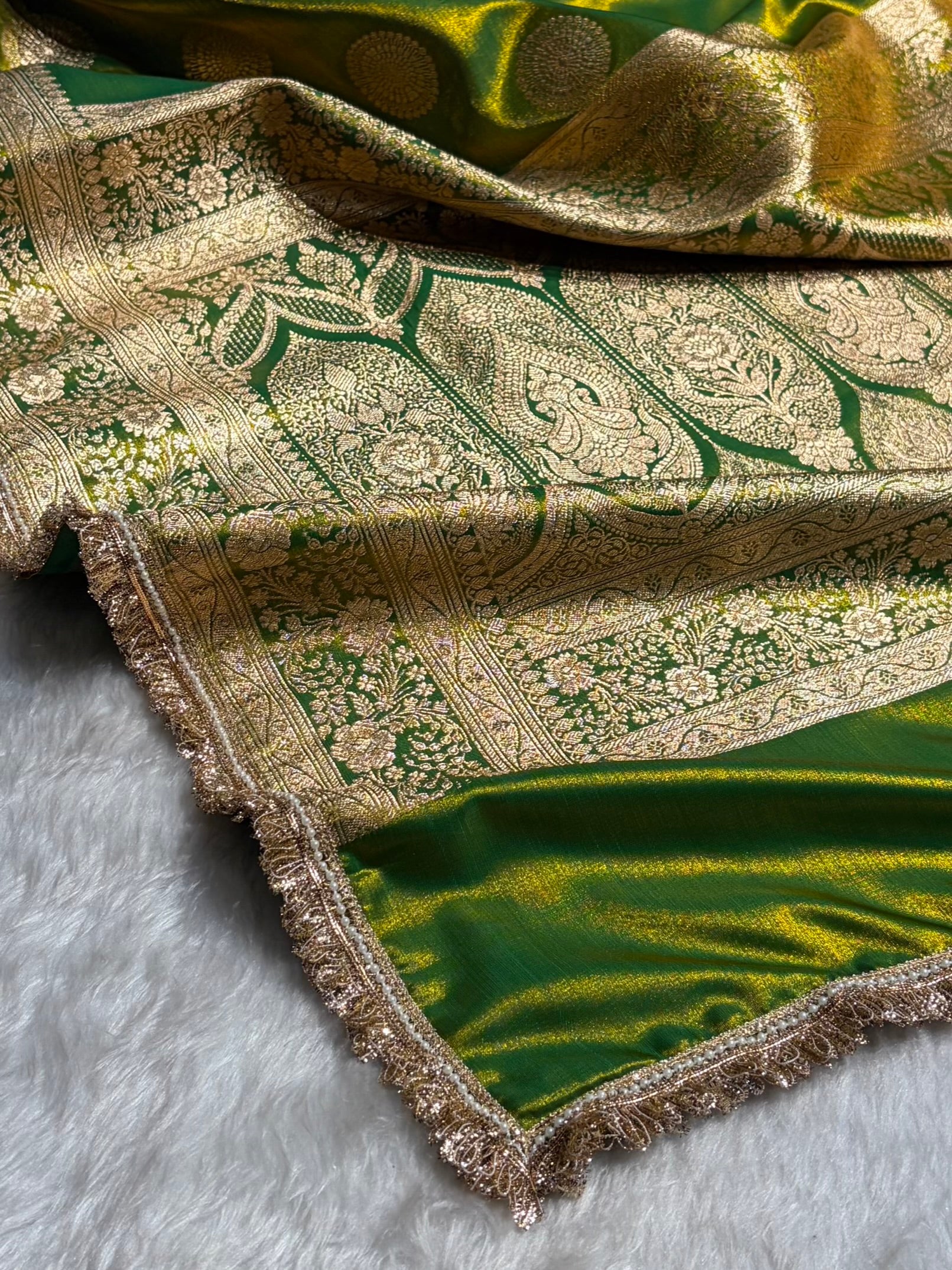 Liril Mehendi Shades With Gotta Patti Satin Silk Saree SSGP33