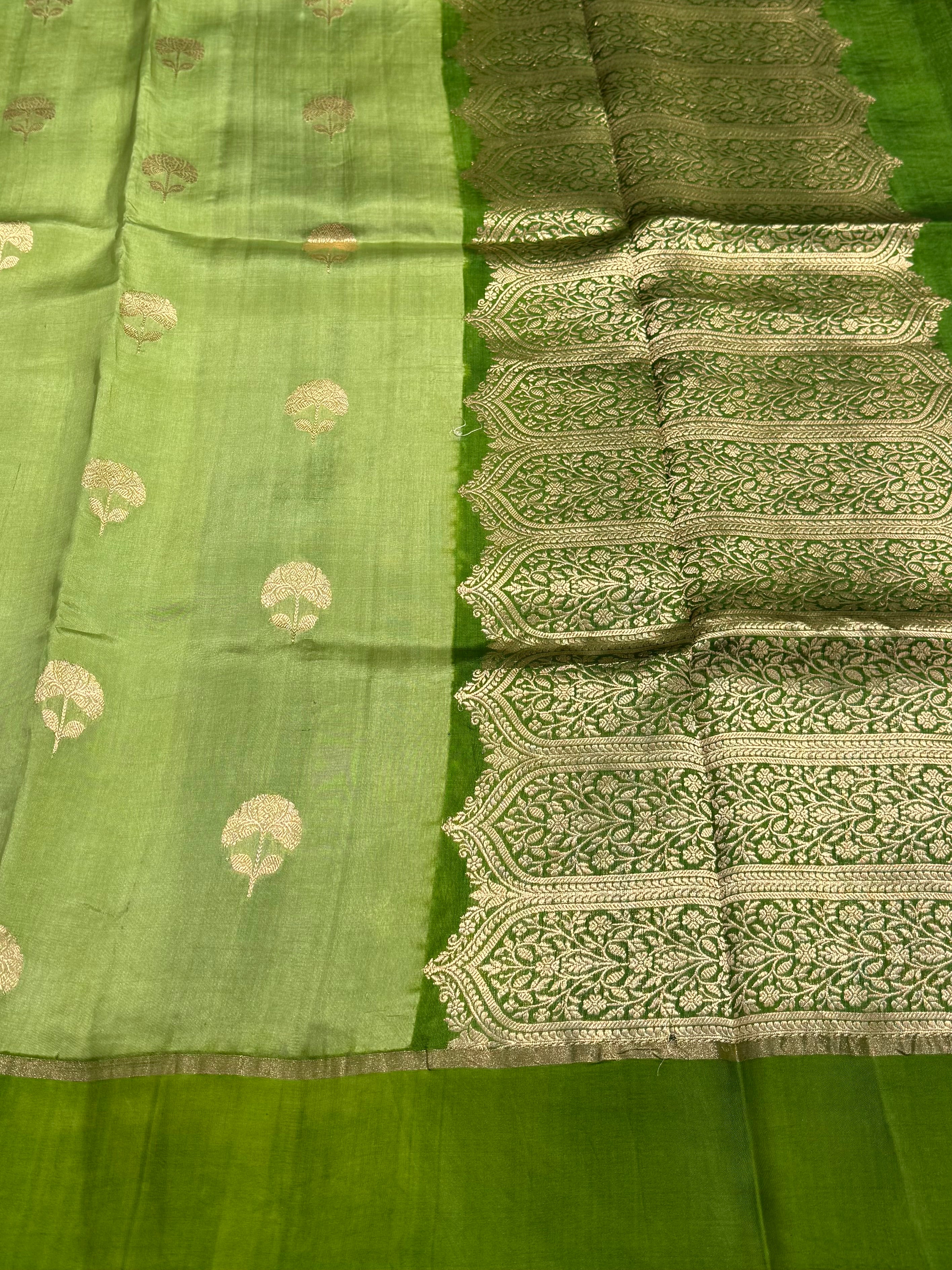 Apple Green Handwoven Paper Mango Silk