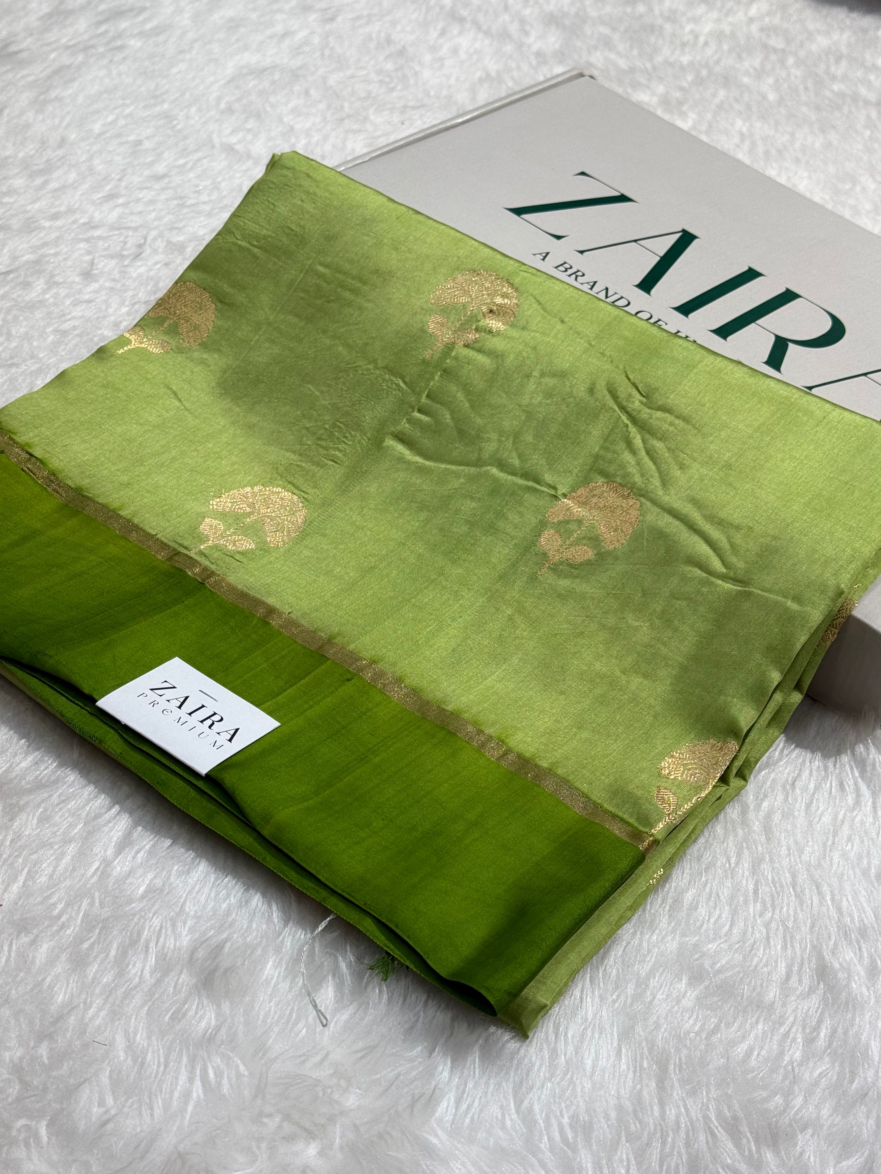 Apple Green Handwoven Paper Mango Silk