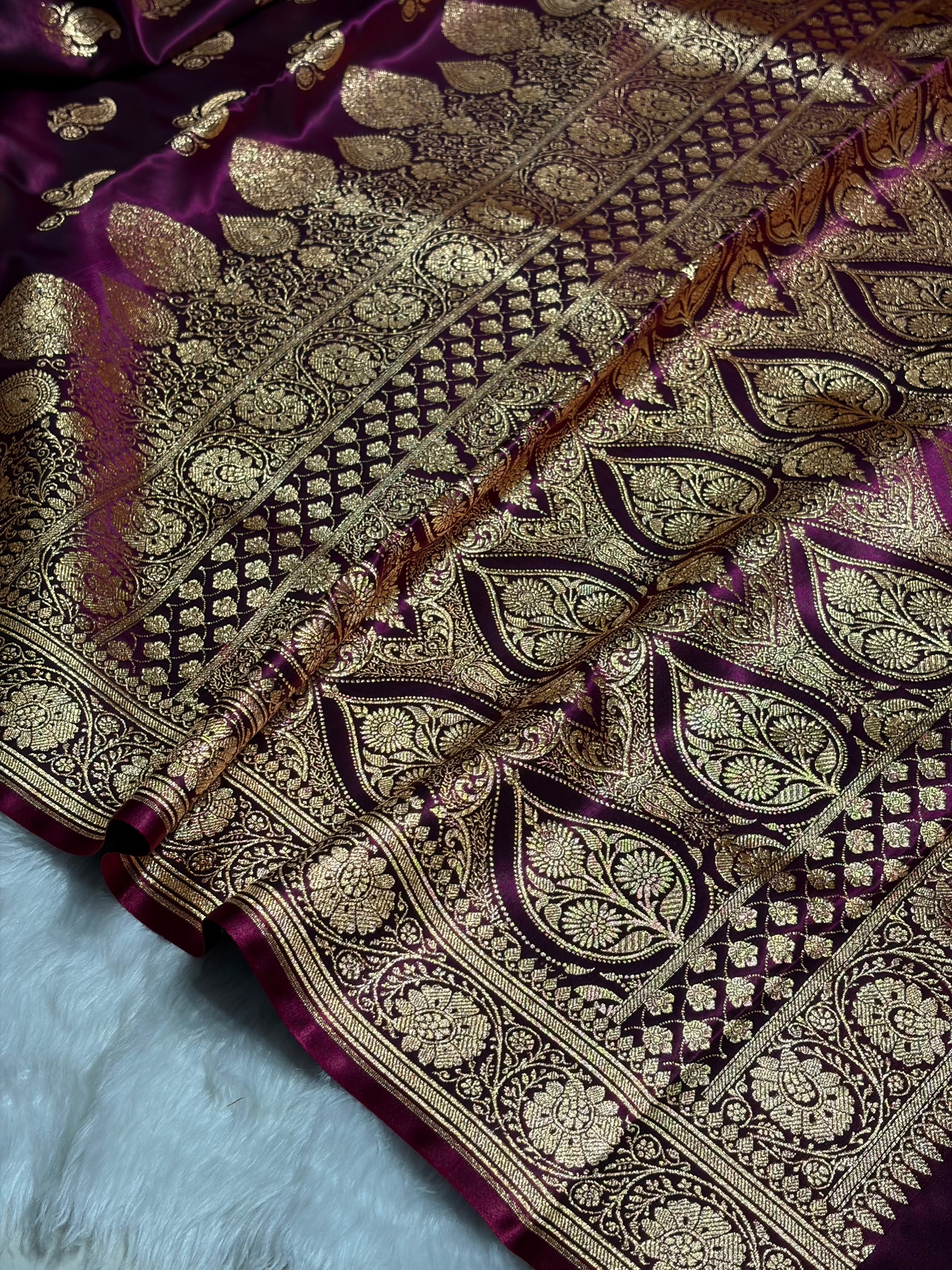 Satin Silk Booti in Dark Chocolate Shades