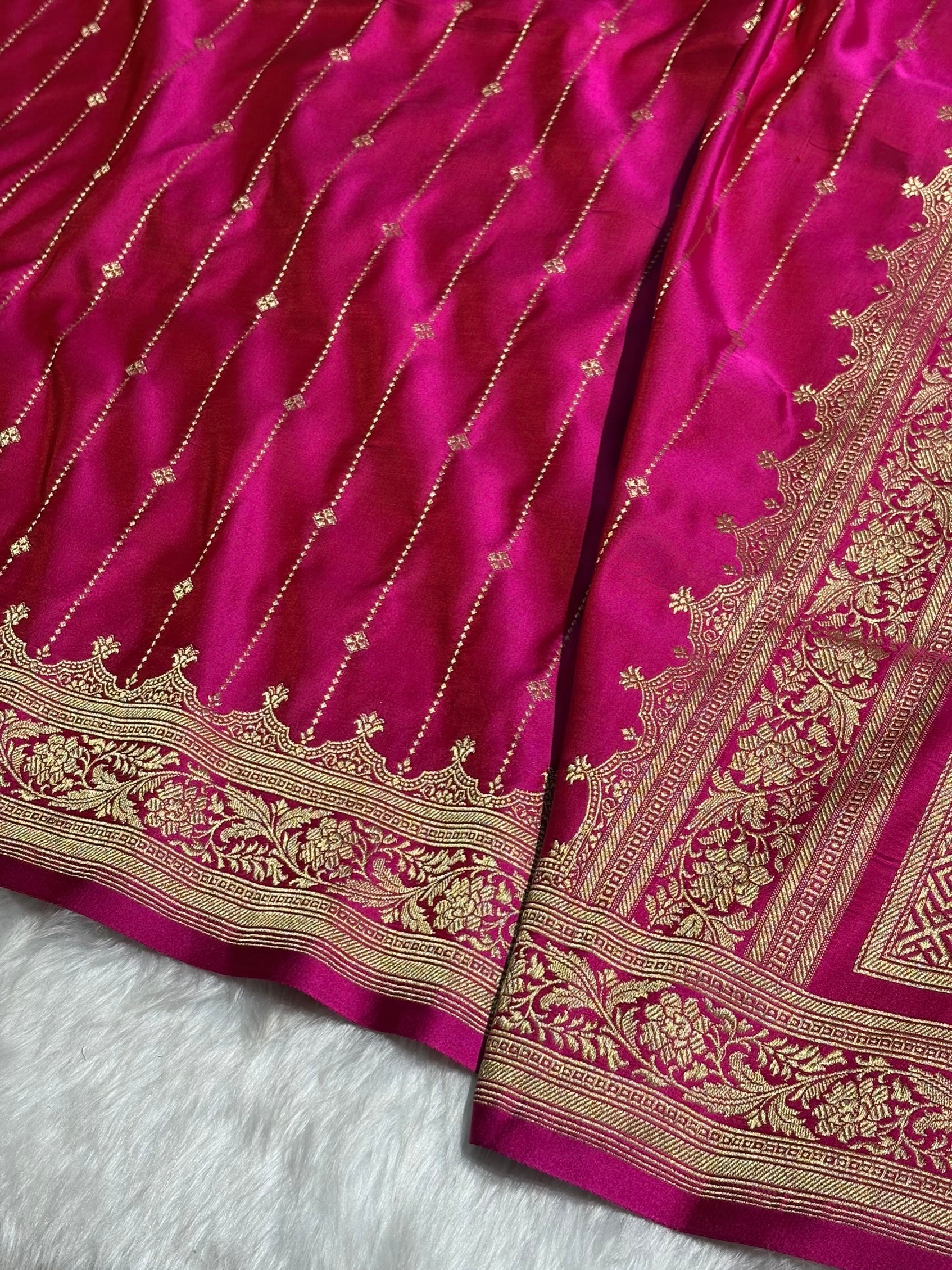 Rani Shades Satin Katan Silk Saree SK63