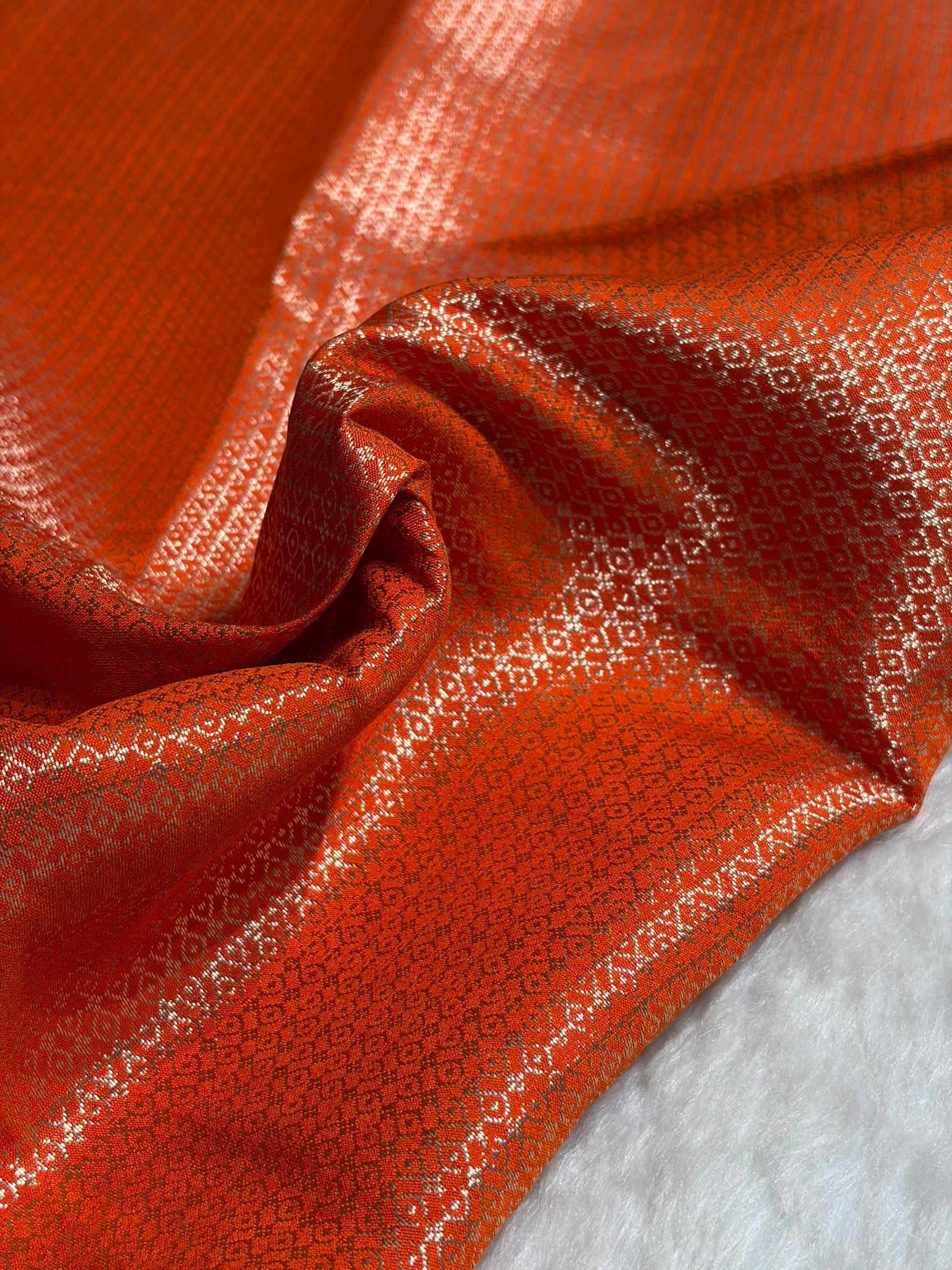 Minakari Orange Shades Pure Chiniya Silk CH-01