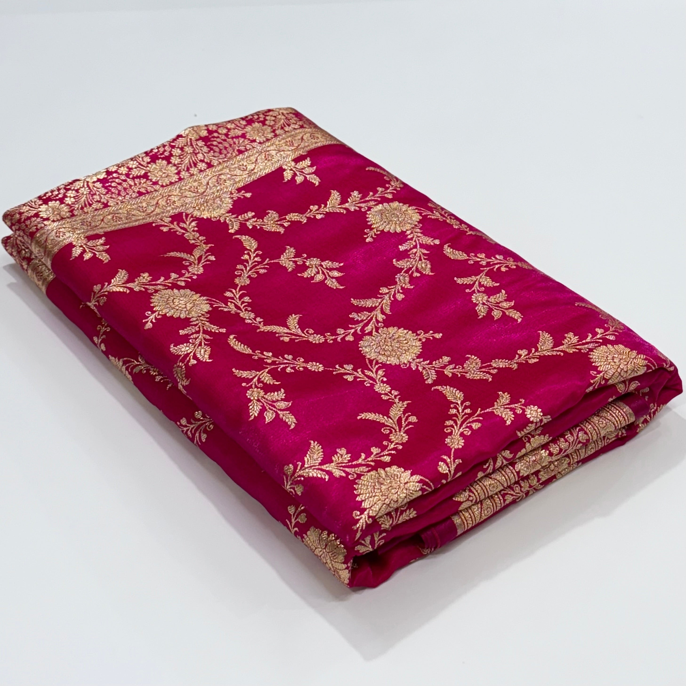 Light Weight Pink Satin Silk Saree SS14