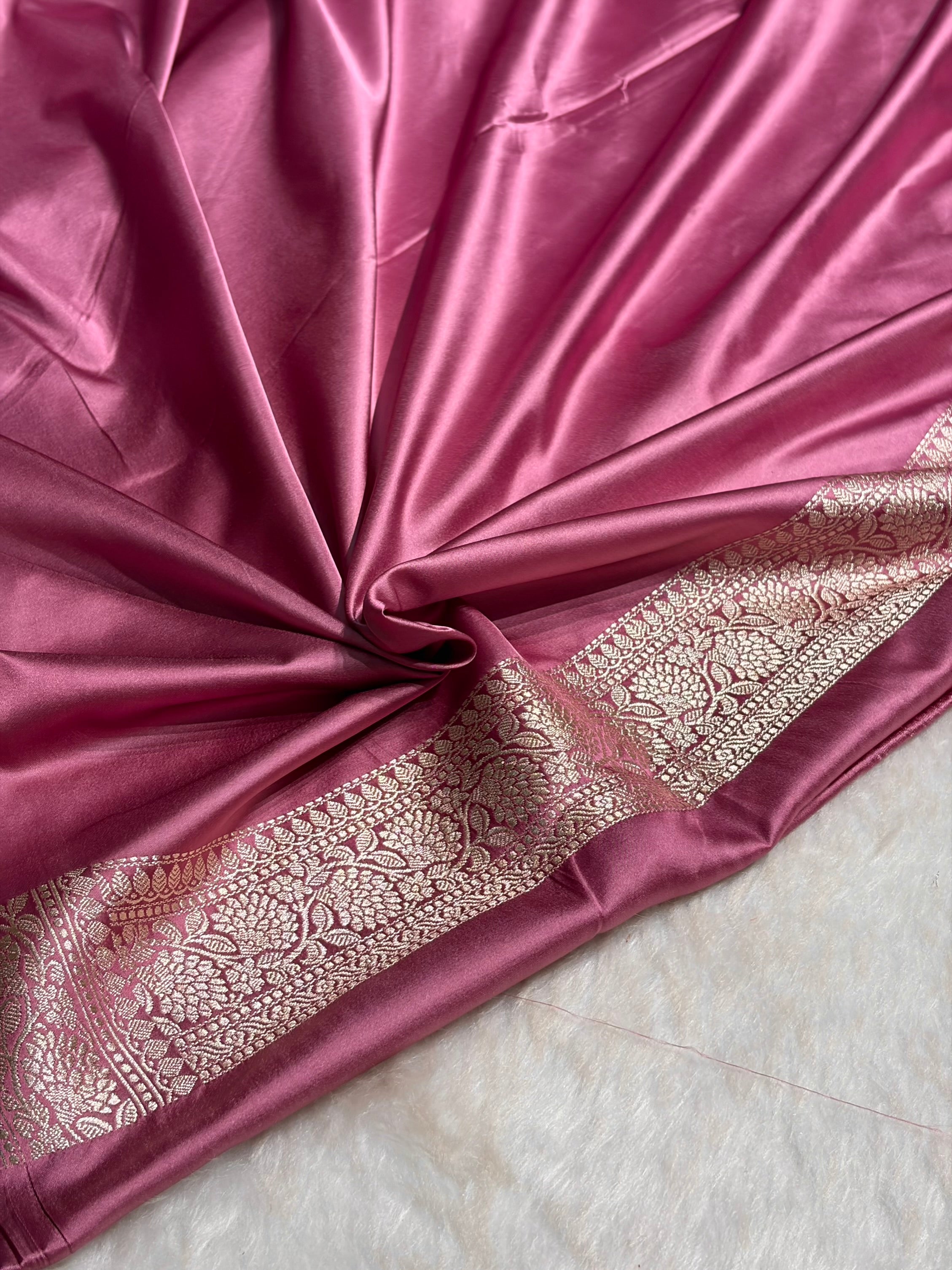 Blush Pink Shades Booti Mashru Silk Saree MS70