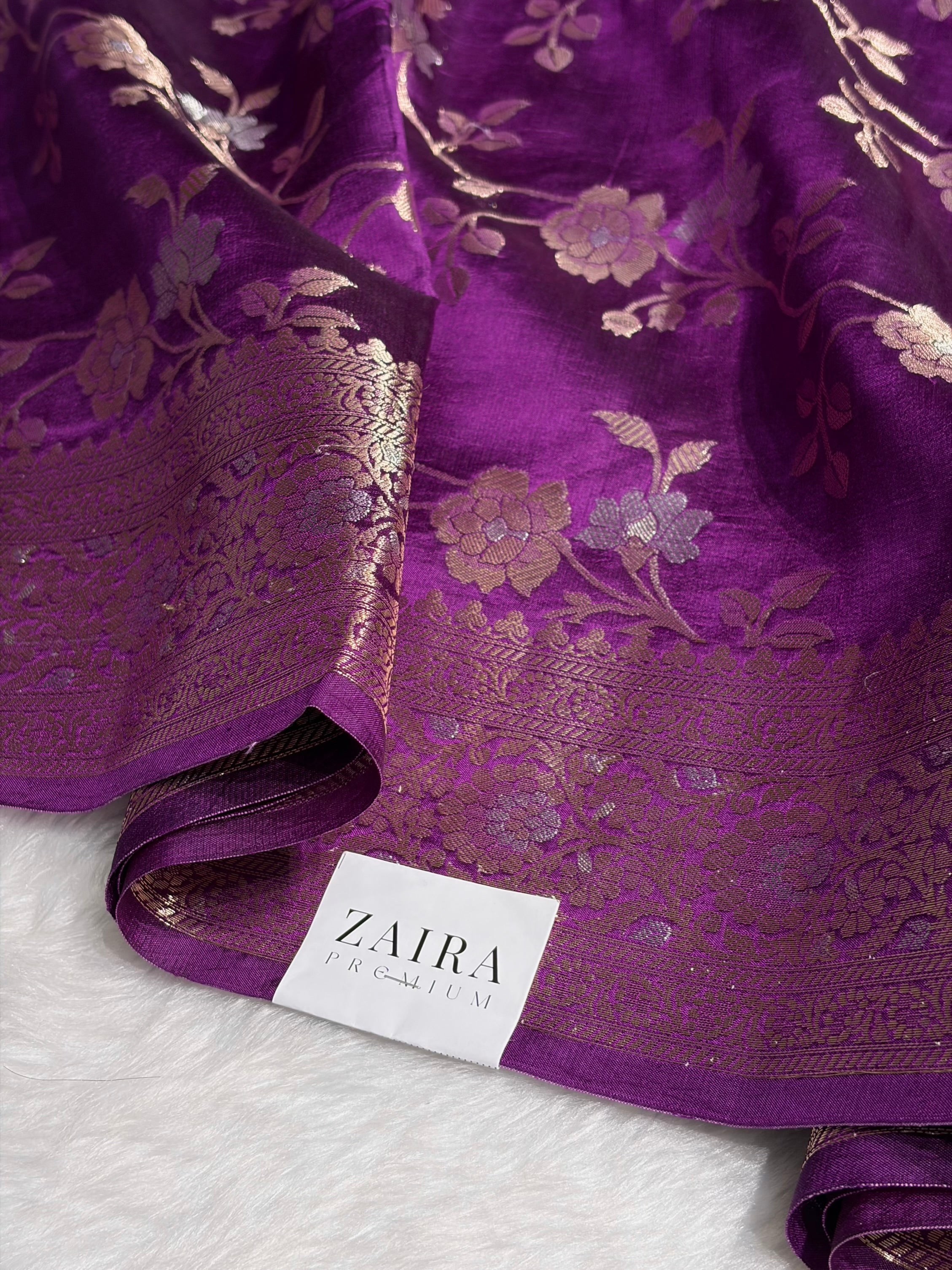 Wine Shade Minakari Pure Caramel Silk Saree CS-04