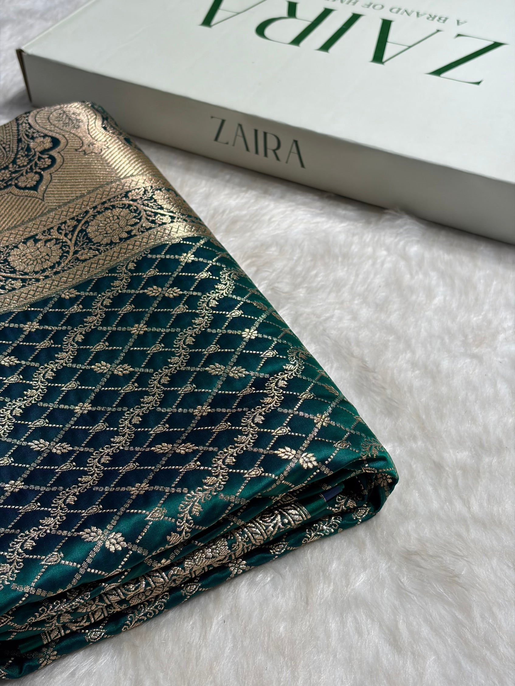 Peacock Banarasi Brocade Soft Katan Silk Saree SKB-01