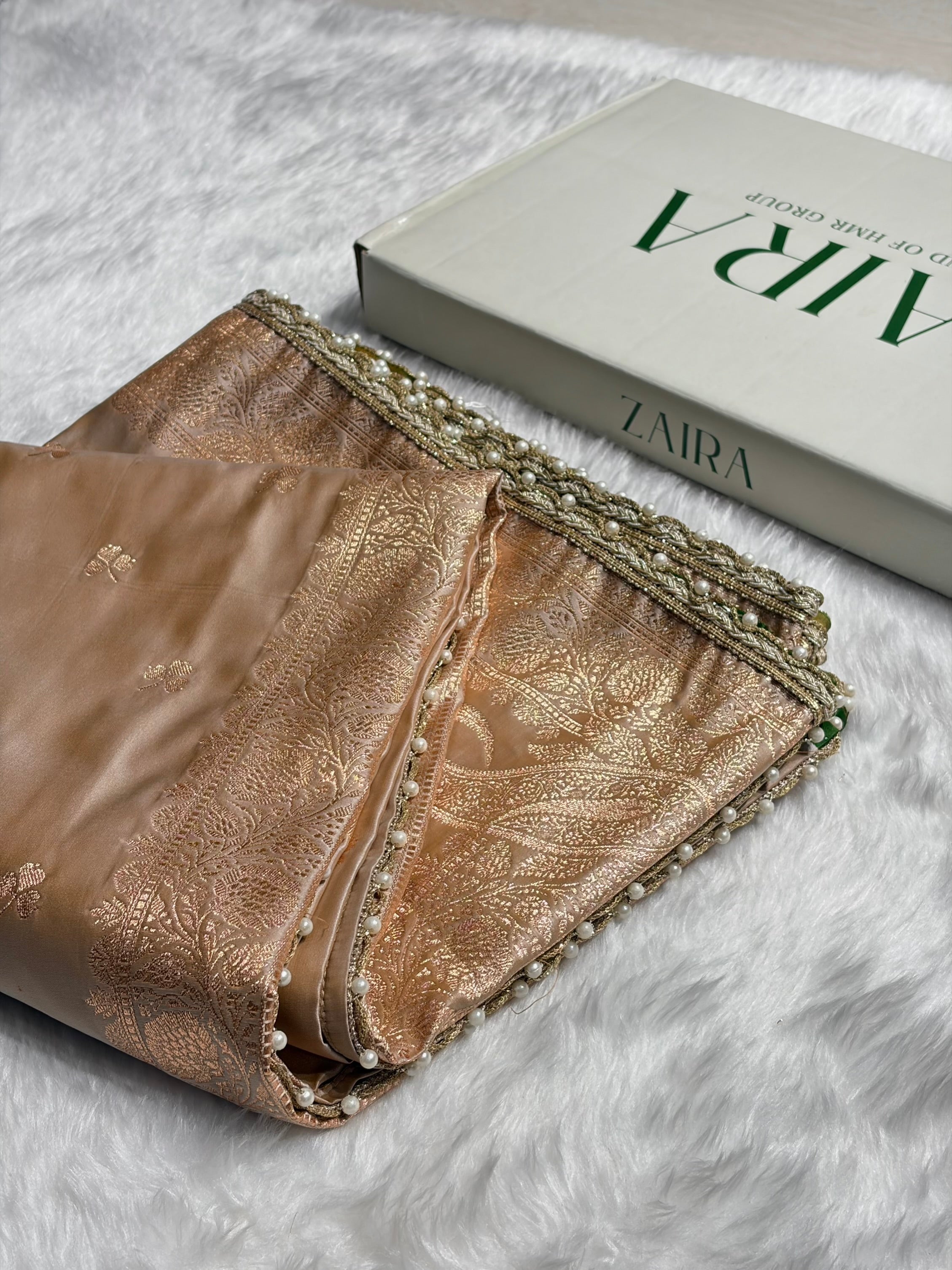 Tusser Booti Katan Silk With Gotta Patti Saree SKGP09