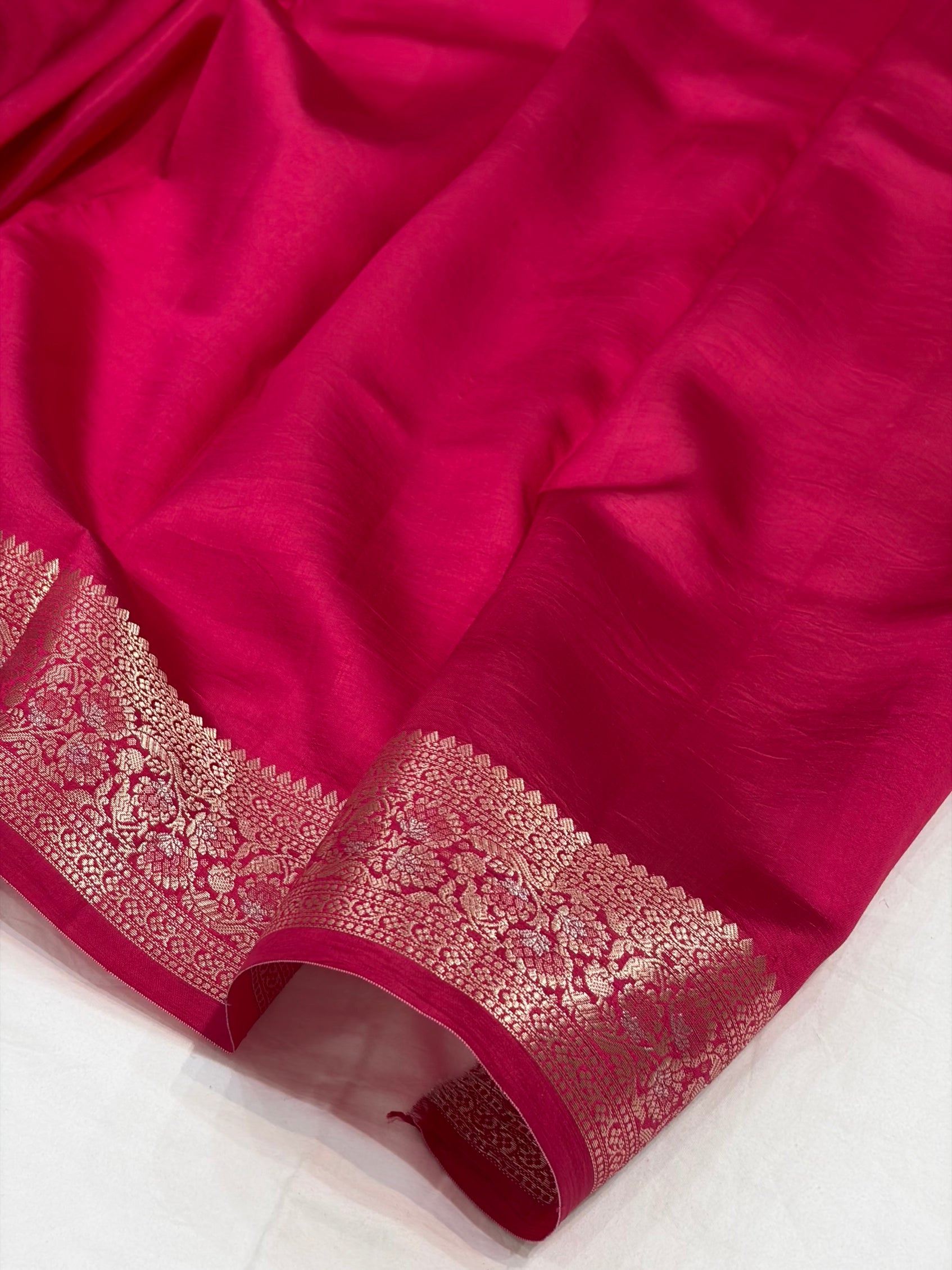 Rani Flower Booti Pure Caramel Silk Saree